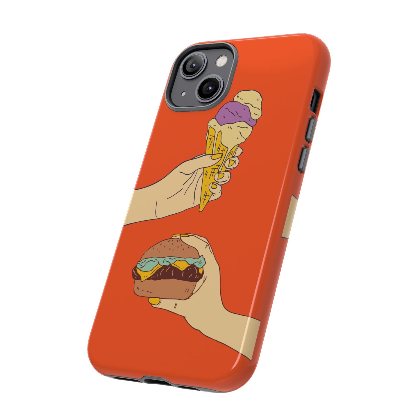 IceCream Or Hamburger? Phone Case | iPhone 15 Plus/ Pro, 14, 13, 12| Google Pixel 7, Pro, 5| Samsung Galaxy S23 All Major Phone Models