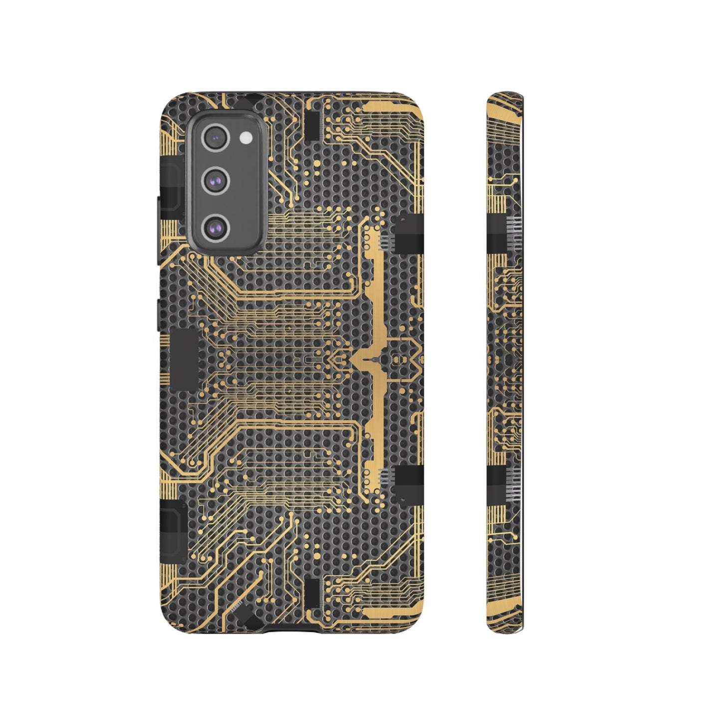 Golden Circuit Board Wallpaper Phone Case | iPhone 15 Plus/ Pro, 14, 13, 12| Google Pixel 7, Pro, 5| Samsung Galaxy S23 All Major Phone Models