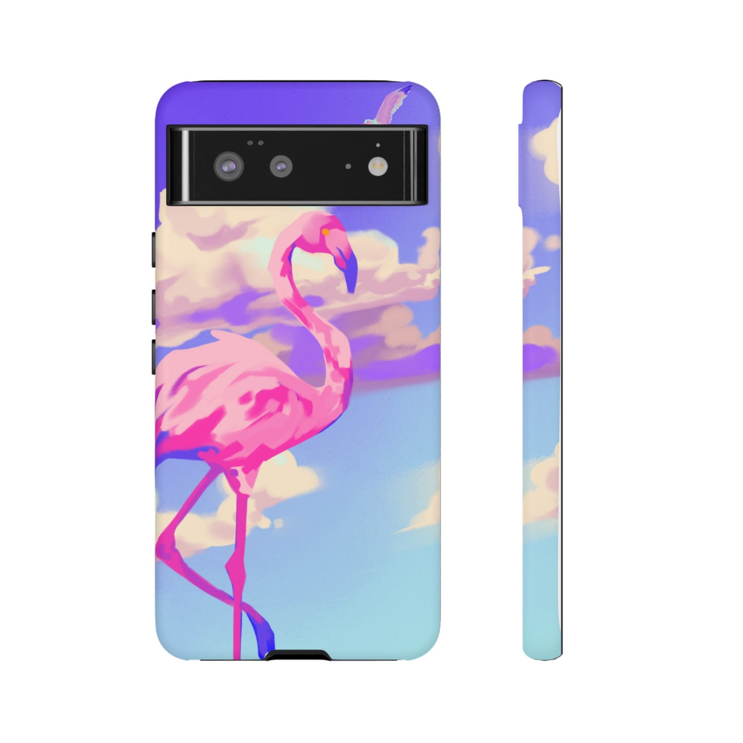 Flamingo In The Clouds Phone Case | iPhone 15 Plus/ Pro, 14, 13, 12| Google Pixel 7, Pro, 5| Samsung Galaxy S23 All Major Phone Models