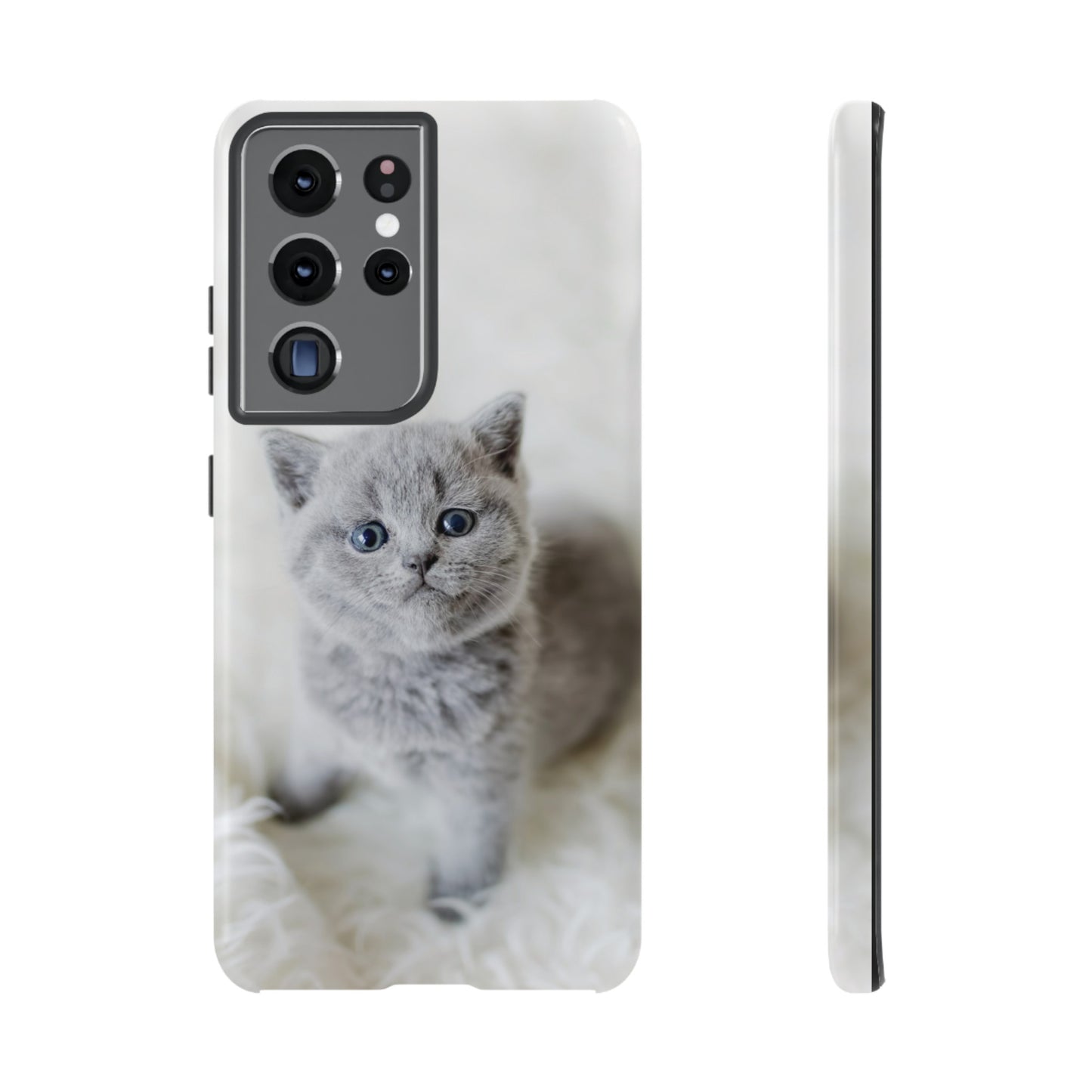 Grey Kitten Wallpaper Phone Case | iPhone 15 Plus/ Pro, 14, 13, 12| Google Pixel 7, Pro, 5| Samsung Galaxy S23 All Major Phone Models