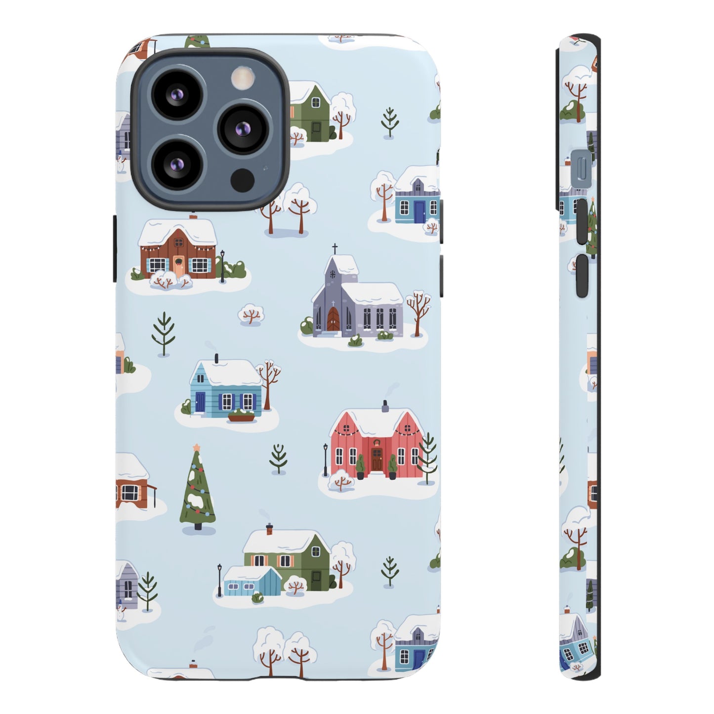 Snowy Merry Christmas Wallpaper Phone Case | iPhone 15 Plus/ Pro, 14, 13, 12| Google Pixel 7, Pro, 5| Samsung Galaxy S23 All Major Phone Models