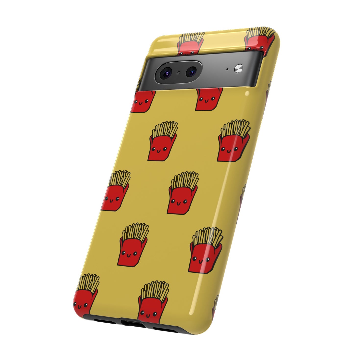 Smiling Fries Wallpaper Phone Case | iPhone 15 Plus/ Pro, 14, 13, 12| Google Pixel 7, Pro, 5| Samsung Galaxy S23 All Major Phone Models