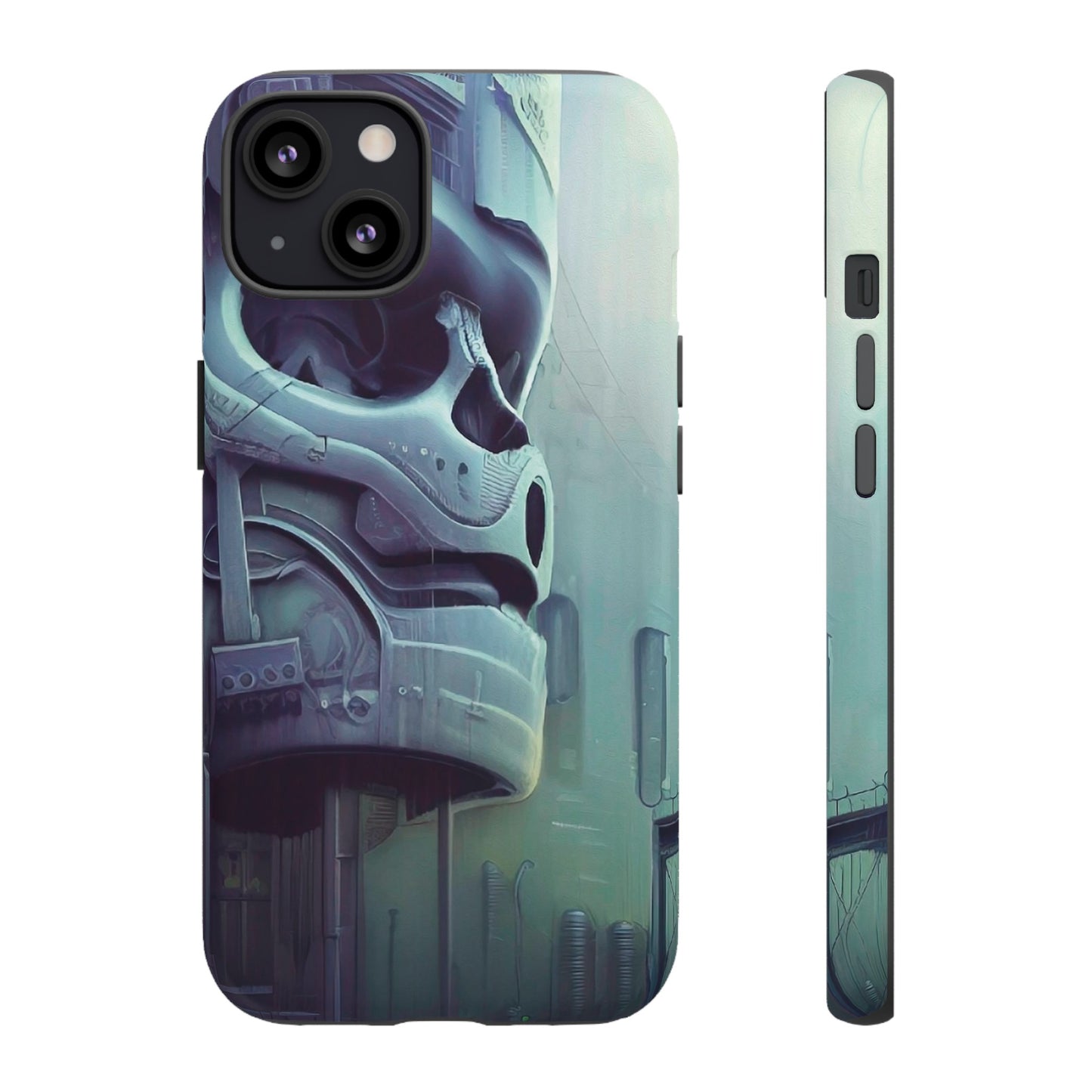 Sci-Fi Skull Wallpaper Phone Case | iPhone 15 Plus/ Pro, 14, 13, 12| Google Pixel 7, Pro, 5| Samsung Galaxy S23 All Major Phone Models