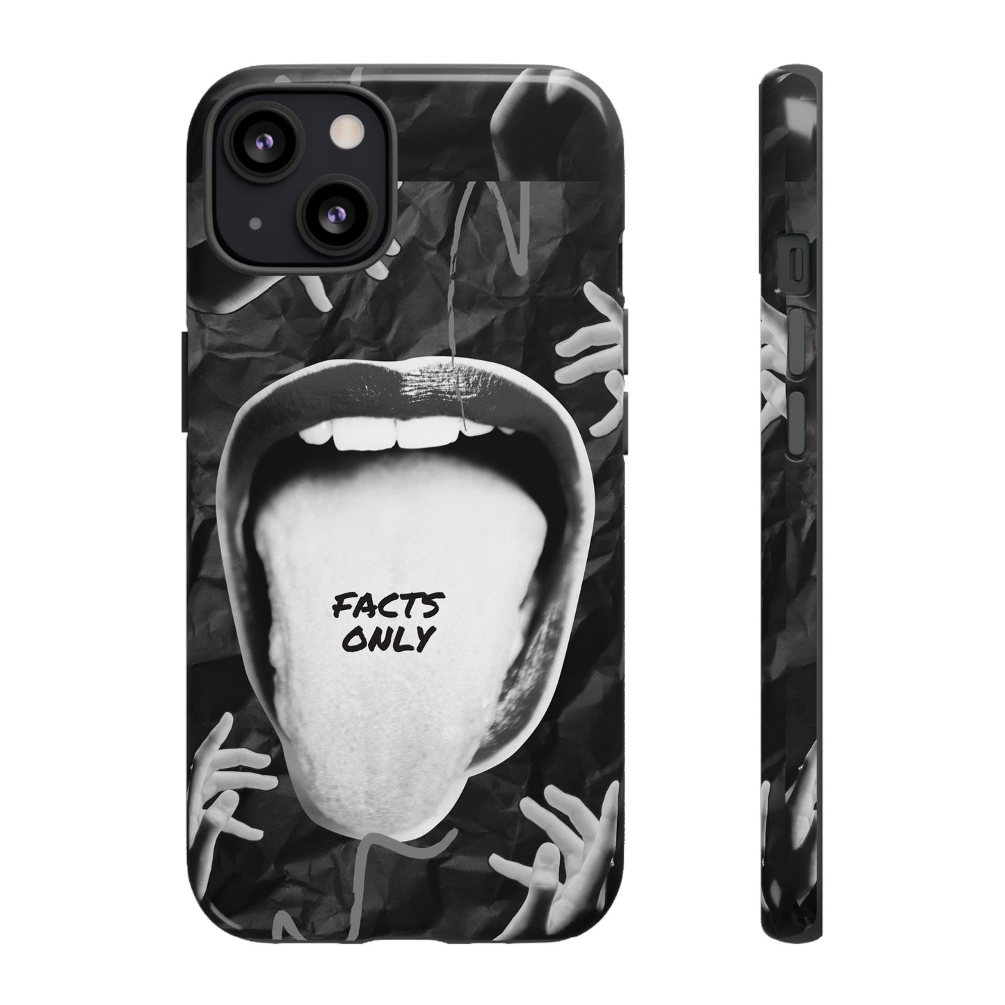 Facts Only Wallpaper Phone Case | iPhone 15 Plus/ Pro, 14, 13, 12| Google Pixel 7, Pro, 5| Samsung Galaxy S23 All Major Phone Models