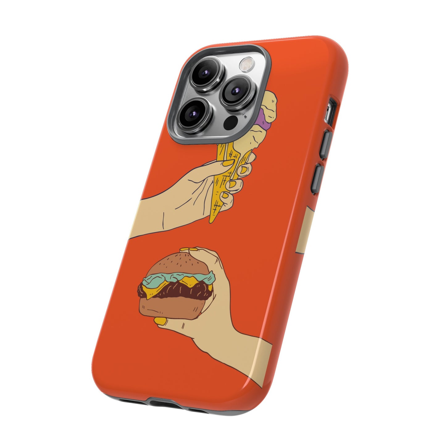 IceCream Or Hamburger? Phone Case | iPhone 15 Plus/ Pro, 14, 13, 12| Google Pixel 7, Pro, 5| Samsung Galaxy S23 All Major Phone Models