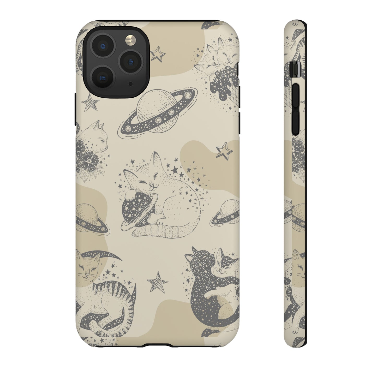 Floating Cosmic Cat Comfort Phone Case | iPhone 15 Plus/ Pro, 14, 13, 12| Google Pixel 7, Pro, 5| Samsung Galaxy S23 All Major Phone Models