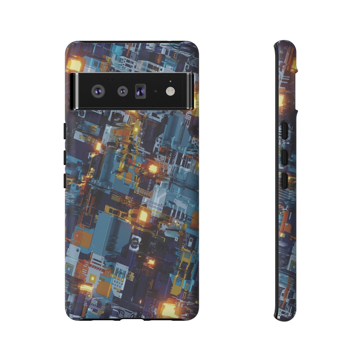 Computer Circuit Board Wallpaper Phone Case | iPhone 15 Plus/ Pro, 14, 13, 12| Google Pixel 7, Pro, 5| Samsung Galaxy S23 All Major Phone Models