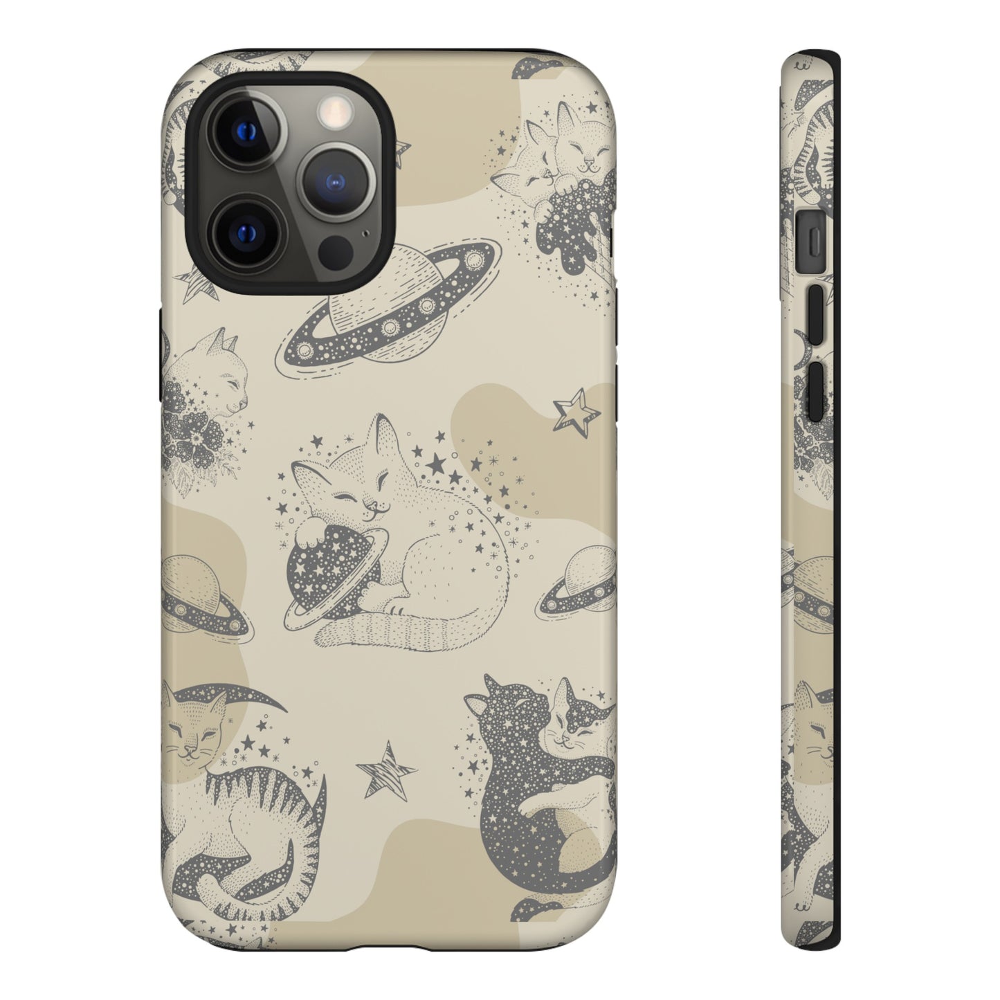 Floating Cosmic Cat Comfort Phone Case | iPhone 15 Plus/ Pro, 14, 13, 12| Google Pixel 7, Pro, 5| Samsung Galaxy S23 All Major Phone Models