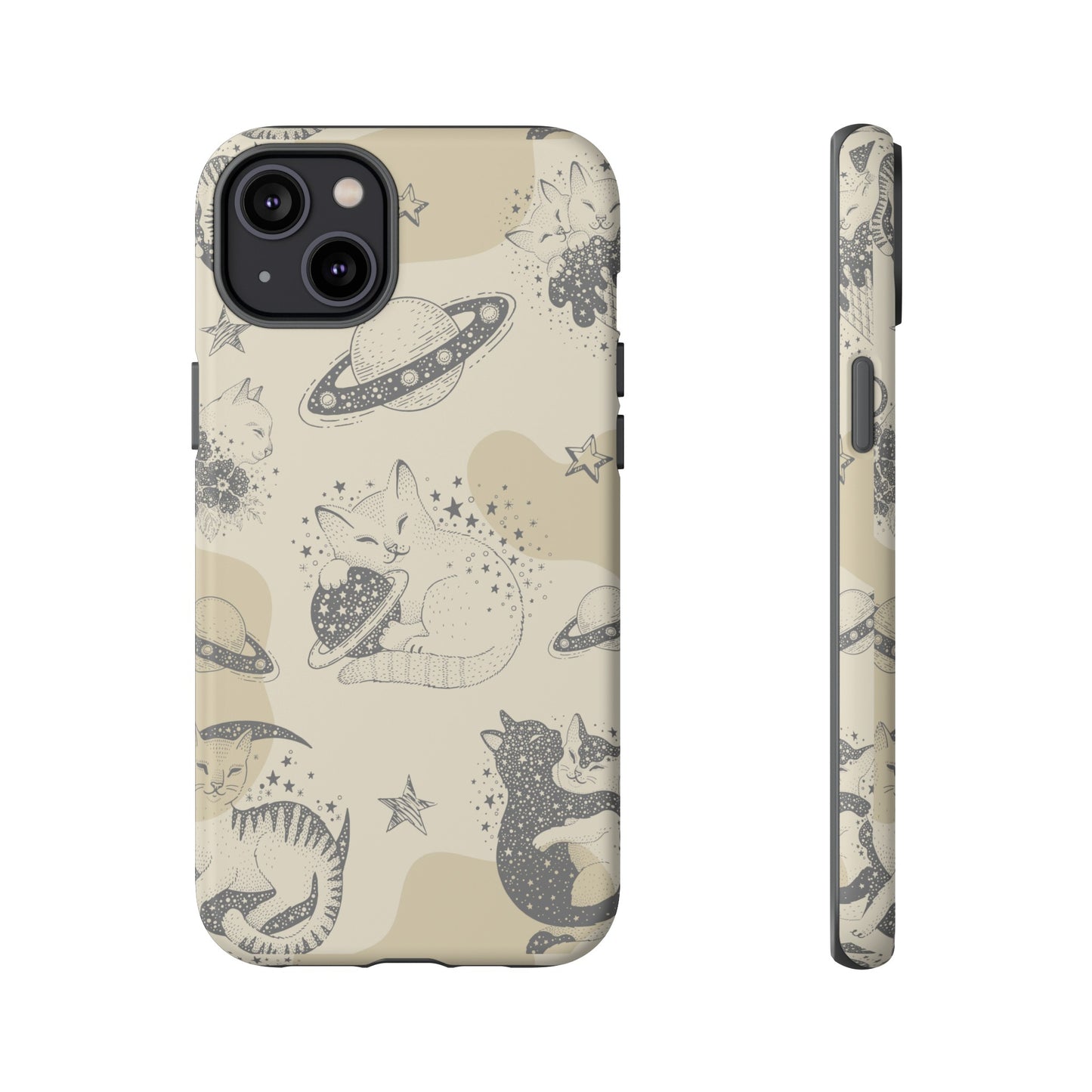 Floating Cosmic Cat Comfort Phone Case | iPhone 15 Plus/ Pro, 14, 13, 12| Google Pixel 7, Pro, 5| Samsung Galaxy S23 All Major Phone Models