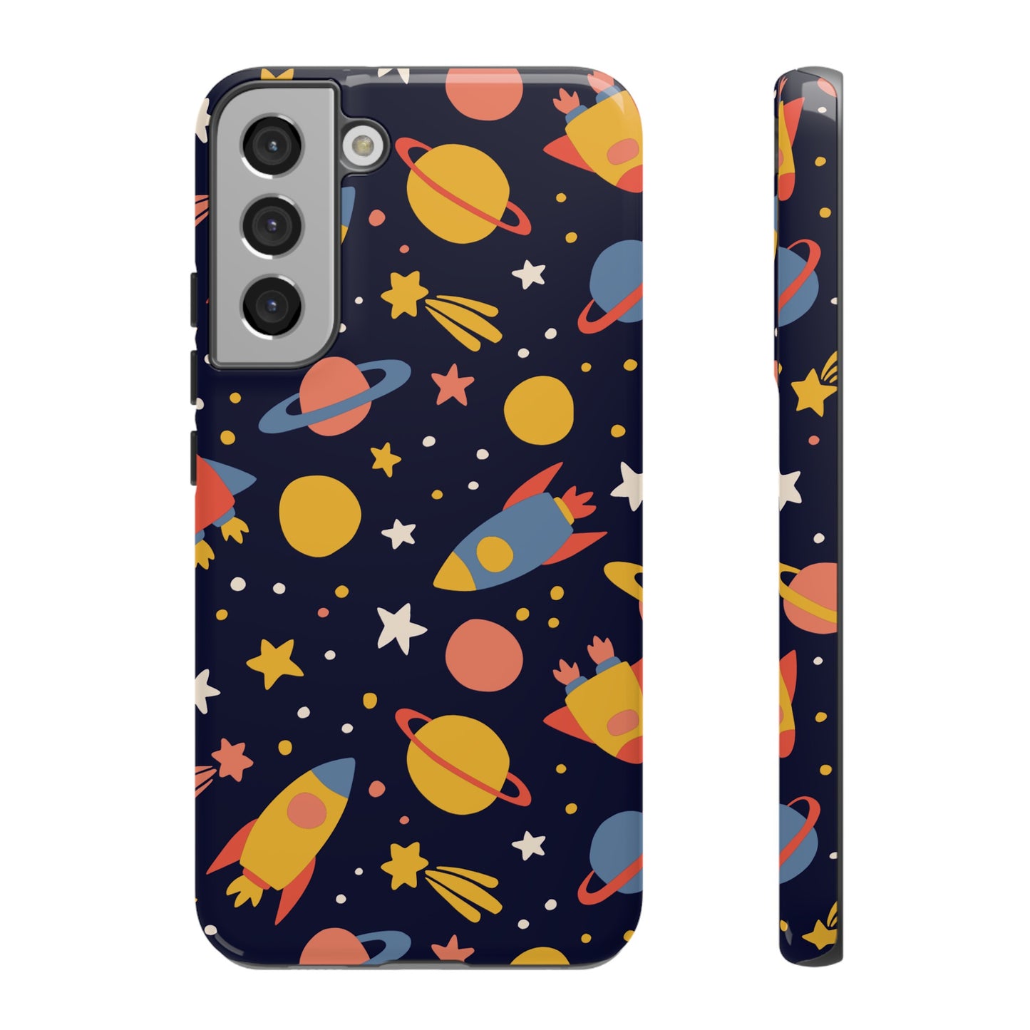 Cartoon Space Wallpaper Phone Case | iPhone 15 Plus/ Pro, 14, 13, 12| Google Pixel 7, Pro, 5| Samsung Galaxy S23 All Major Phone Models