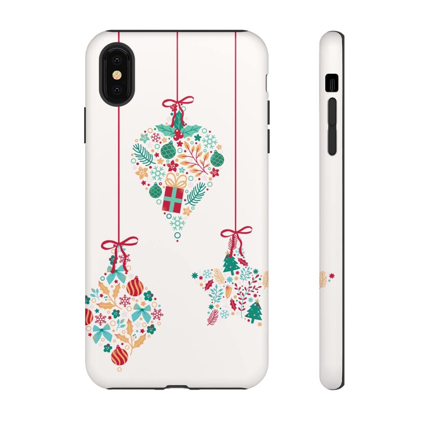 Christmas Ornaments Wallpaper Phone Case | iPhone 15 Plus/ Pro, 14, 13, 12| Google Pixel 7, Pro, 5| Samsung Galaxy S23 All Major Phone Models