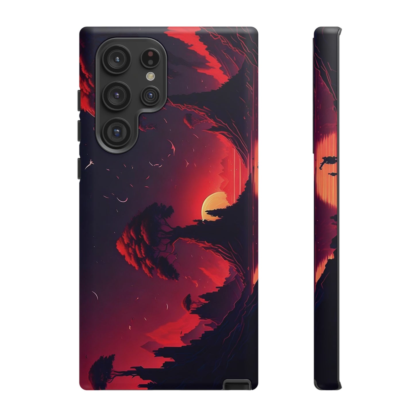 Red Sunset Wallpaper Phone Case | iPhone 15 Plus/ Pro, 14, 13, 12| Google Pixel 7, Pro, 5| Samsung Galaxy S23 All Major Phone Models