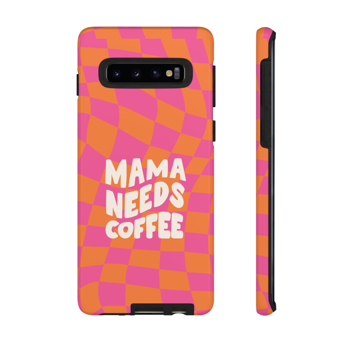 Mama Needs Coffee Wallpaper Phone Case | iPhone 15 Plus/ Pro, 14, 13, 12| Google Pixel 7, Pro, 5| Samsung Galaxy S23 All Major Phone Models