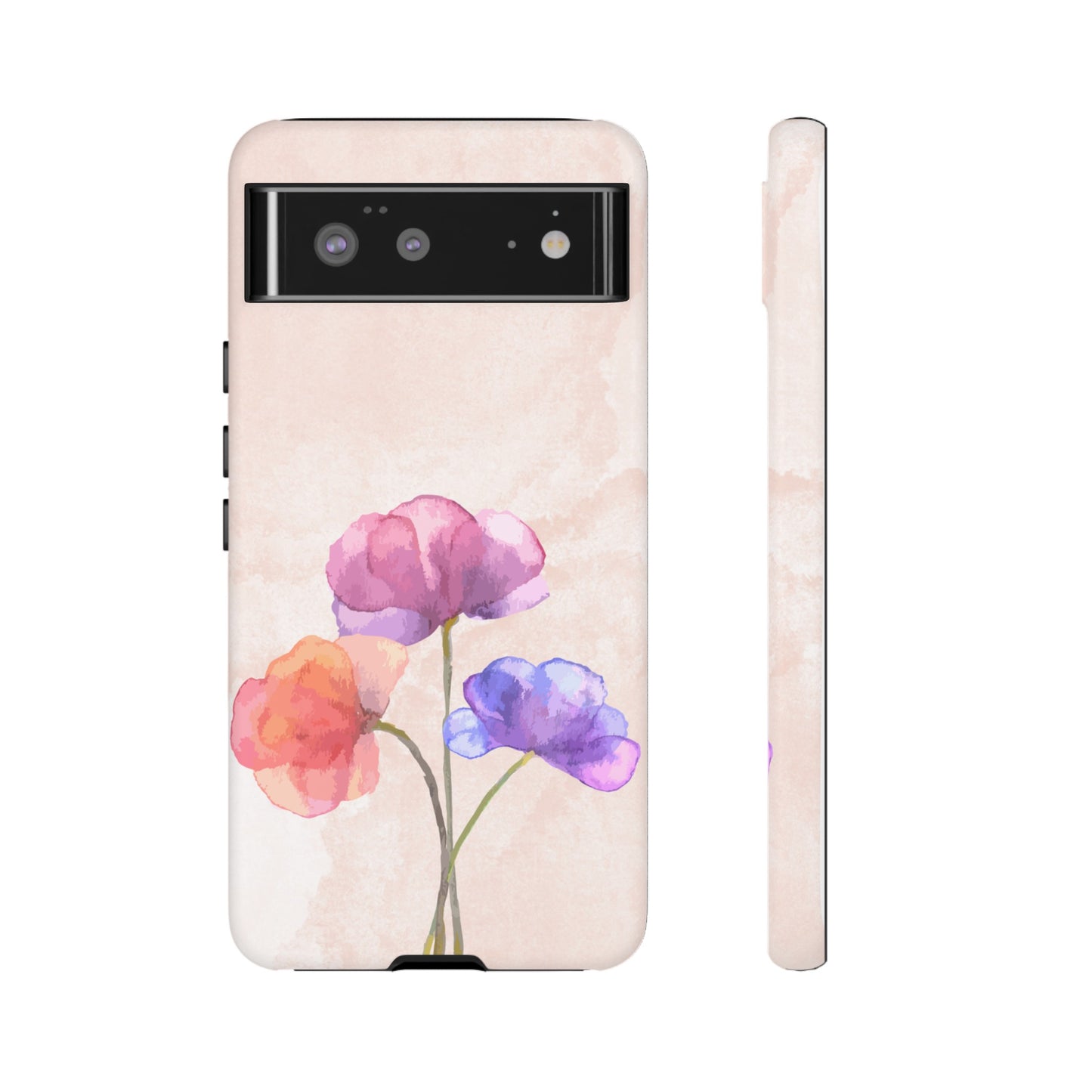 Three Flowers Wallpaper Phone Case | iPhone 15 Plus/ Pro, 14, 13, 12| Google Pixel 7, Pro, 5| Samsung Galaxy S23 All Major Phone Models