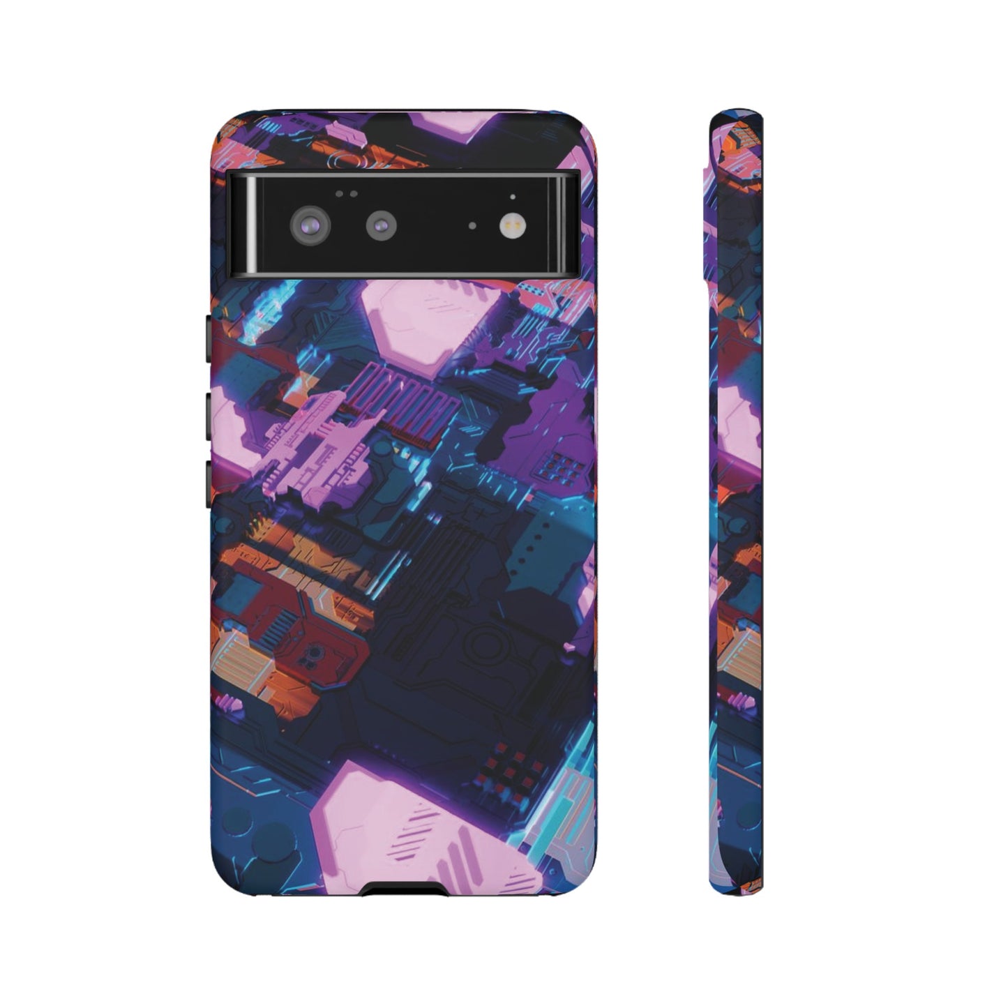 Purple Circuit Board Wallpaper Phone Case | iPhone 15 Plus/ Pro, 14, 13, 12| Google Pixel 7, Pro, 5| Samsung Galaxy S23 All Major Phone Models