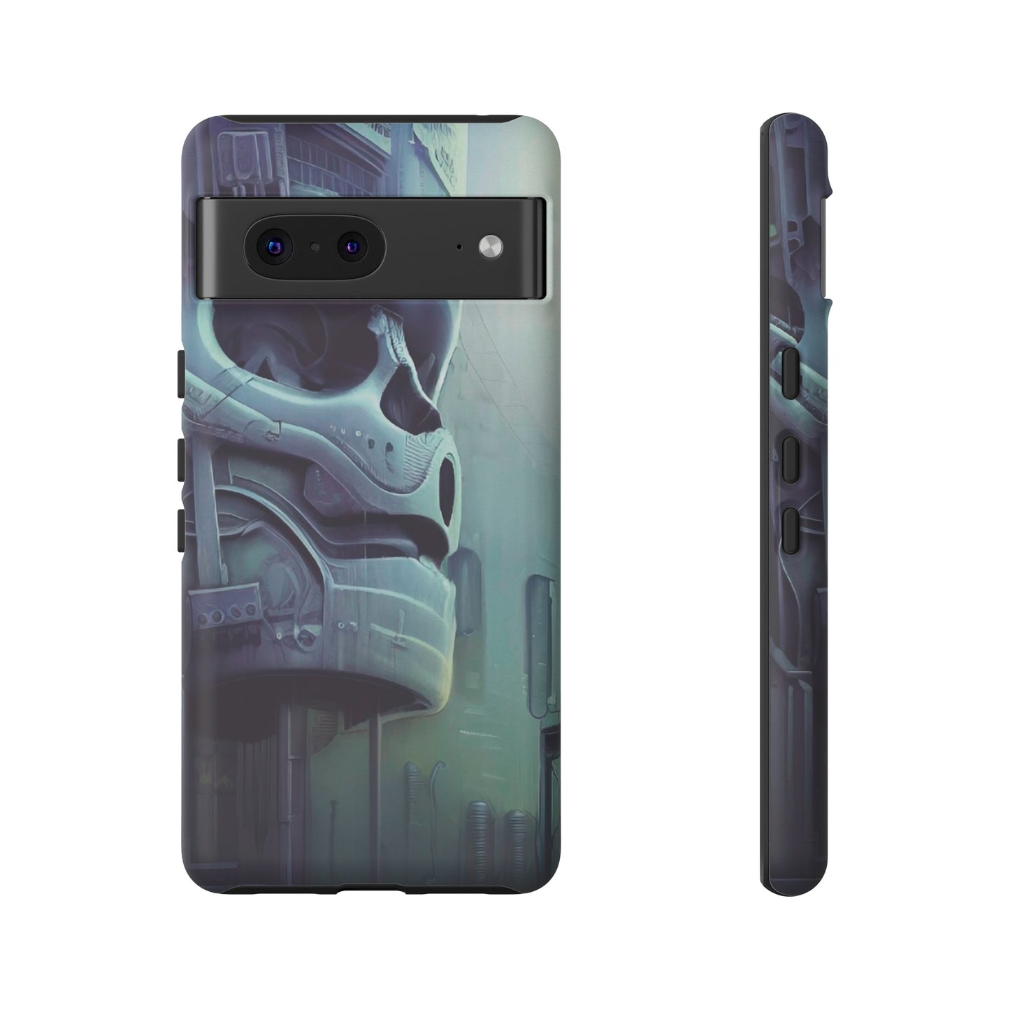 Sci-Fi Skull Wallpaper Phone Case | iPhone 15 Plus/ Pro, 14, 13, 12| Google Pixel 7, Pro, 5| Samsung Galaxy S23 All Major Phone Models