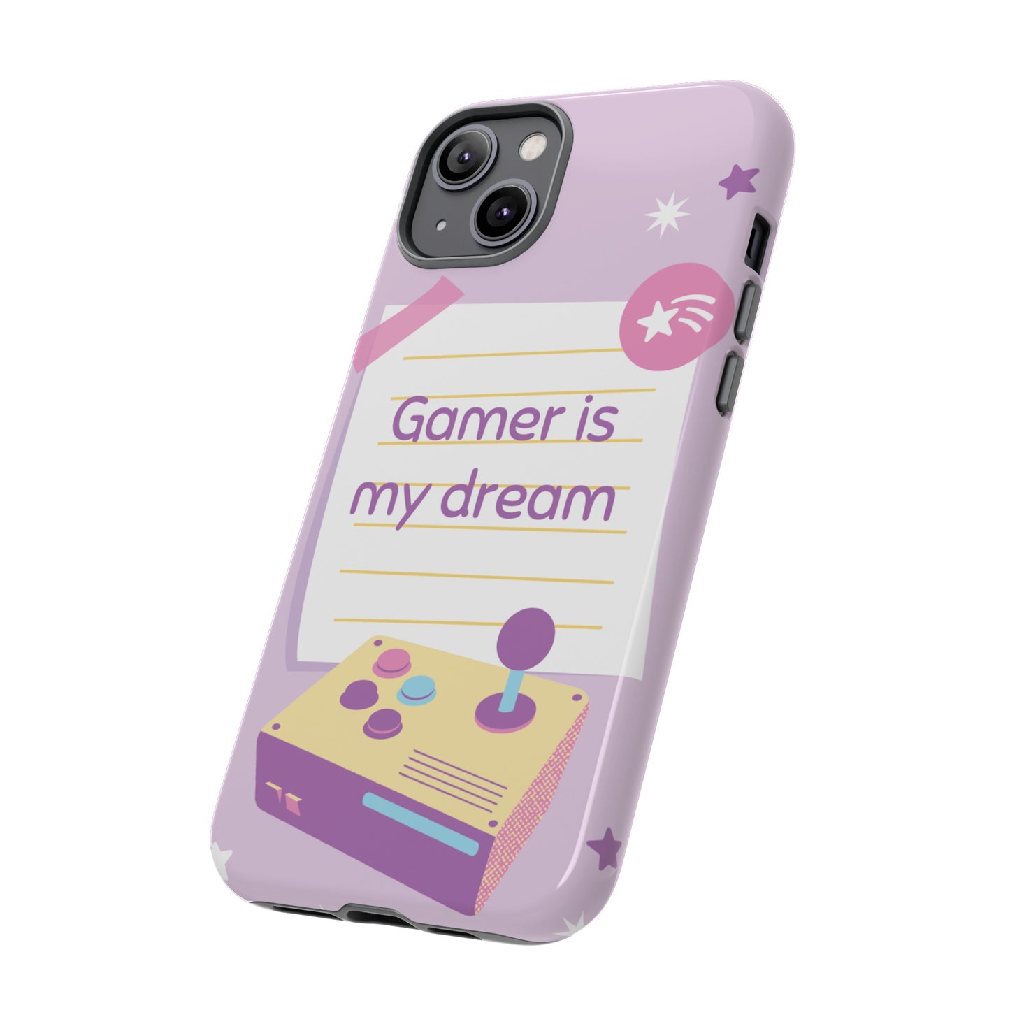 Gamer Is My Dream Job Wallpaper Phone Case | iPhone 15 Plus/ Pro, 14, 13, 12| Google Pixel 7, Pro, 5| Samsung Galaxy S23 All Major Phone Models