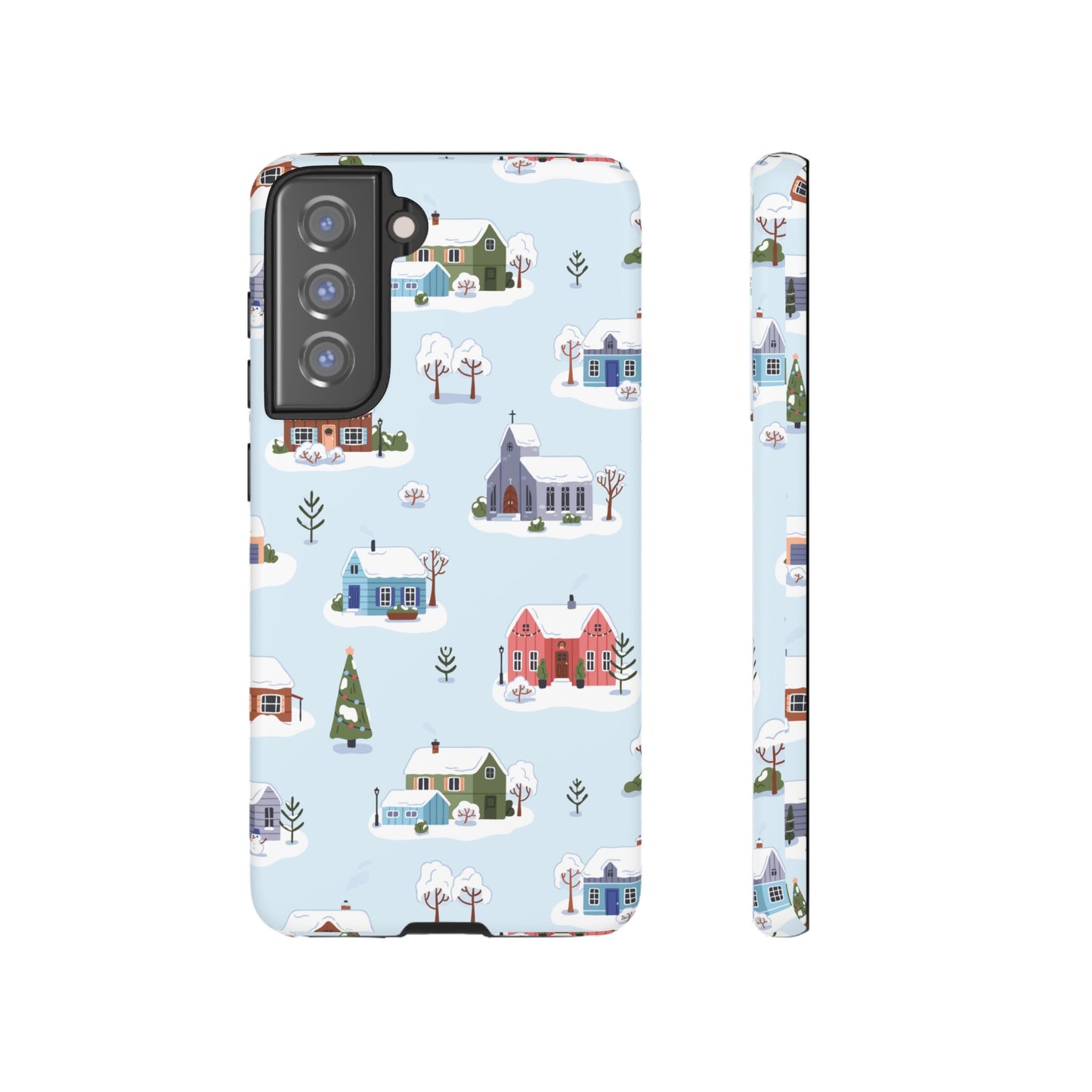 Snowy Merry Christmas Wallpaper Phone Case | iPhone 15 Plus/ Pro, 14, 13, 12| Google Pixel 7, Pro, 5| Samsung Galaxy S23 All Major Phone Models