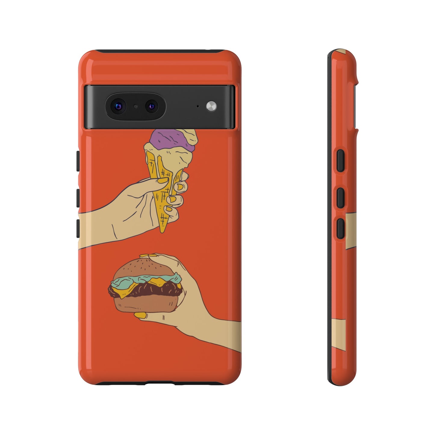 IceCream Or Hamburger? Phone Case | iPhone 15 Plus/ Pro, 14, 13, 12| Google Pixel 7, Pro, 5| Samsung Galaxy S23 All Major Phone Models