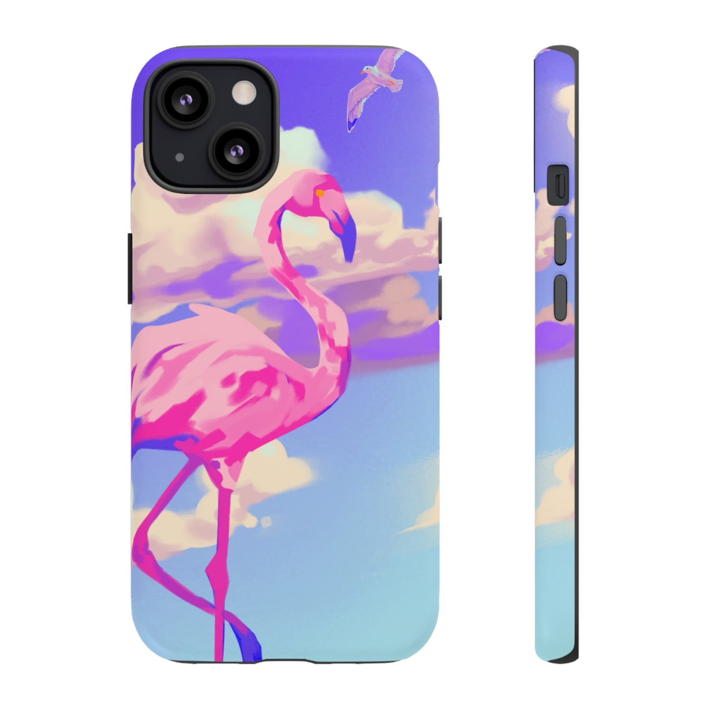 Flamingo In The Clouds Phone Case | iPhone 15 Plus/ Pro, 14, 13, 12| Google Pixel 7, Pro, 5| Samsung Galaxy S23 All Major Phone Models