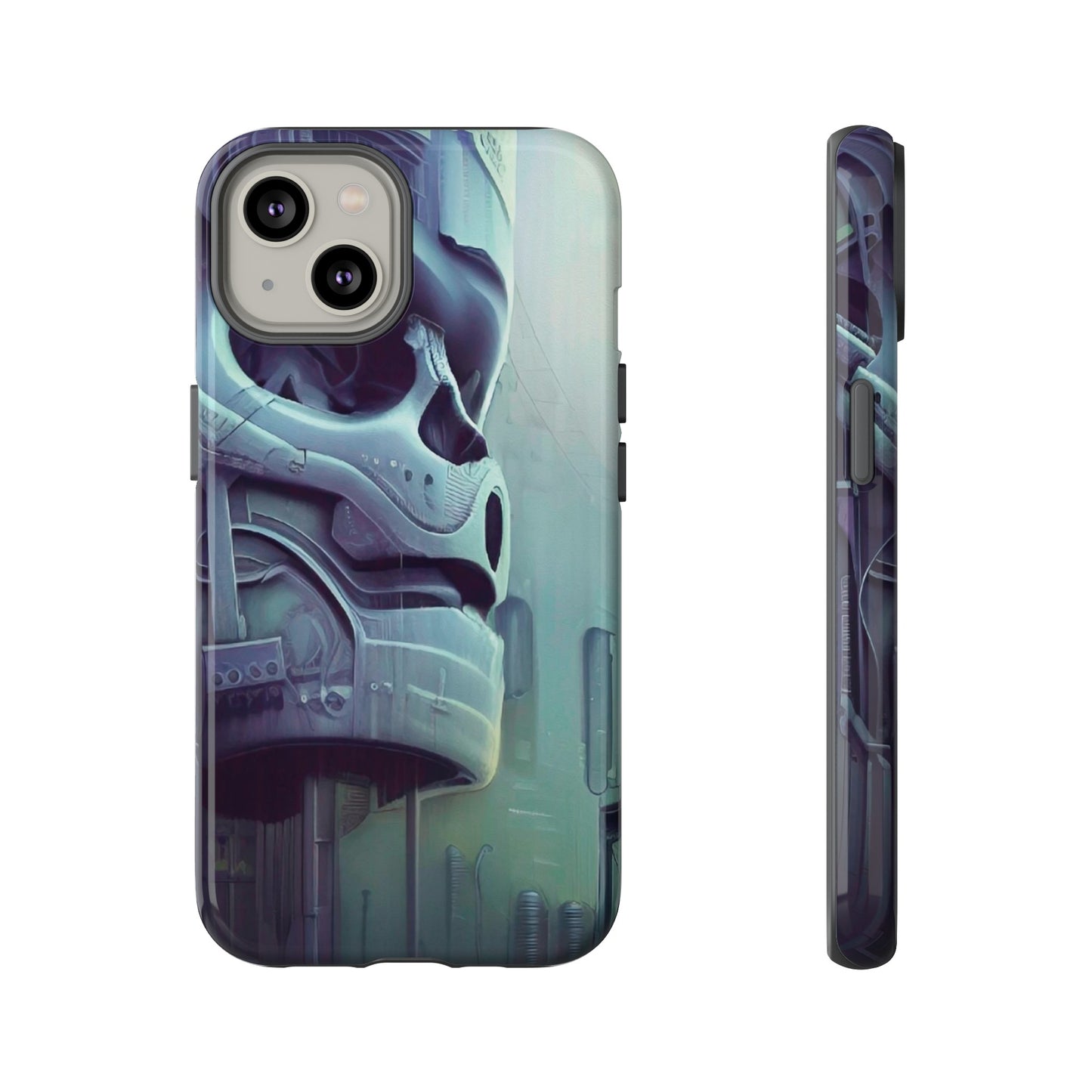 Sci-Fi Skull Wallpaper Phone Case | iPhone 15 Plus/ Pro, 14, 13, 12| Google Pixel 7, Pro, 5| Samsung Galaxy S23 All Major Phone Models