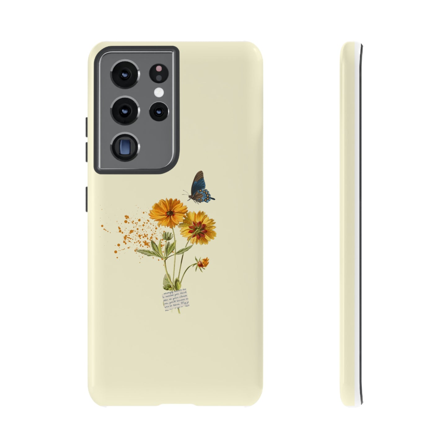 Butterfly Sunflowers Phone Case | iPhone 15 Plus/ Pro, 14, 13, 12| Google Pixel 7, Pro, 5| Samsung Galaxy S23 All Major Phone Models