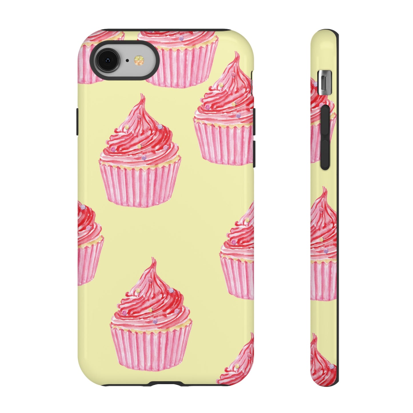 Pink Cupcake Wallpaper Phone Case | iPhone 15 Plus/ Pro, 14, 13, 12| Google Pixel 7, Pro, 5| Samsung Galaxy S23 All Major Phone Models