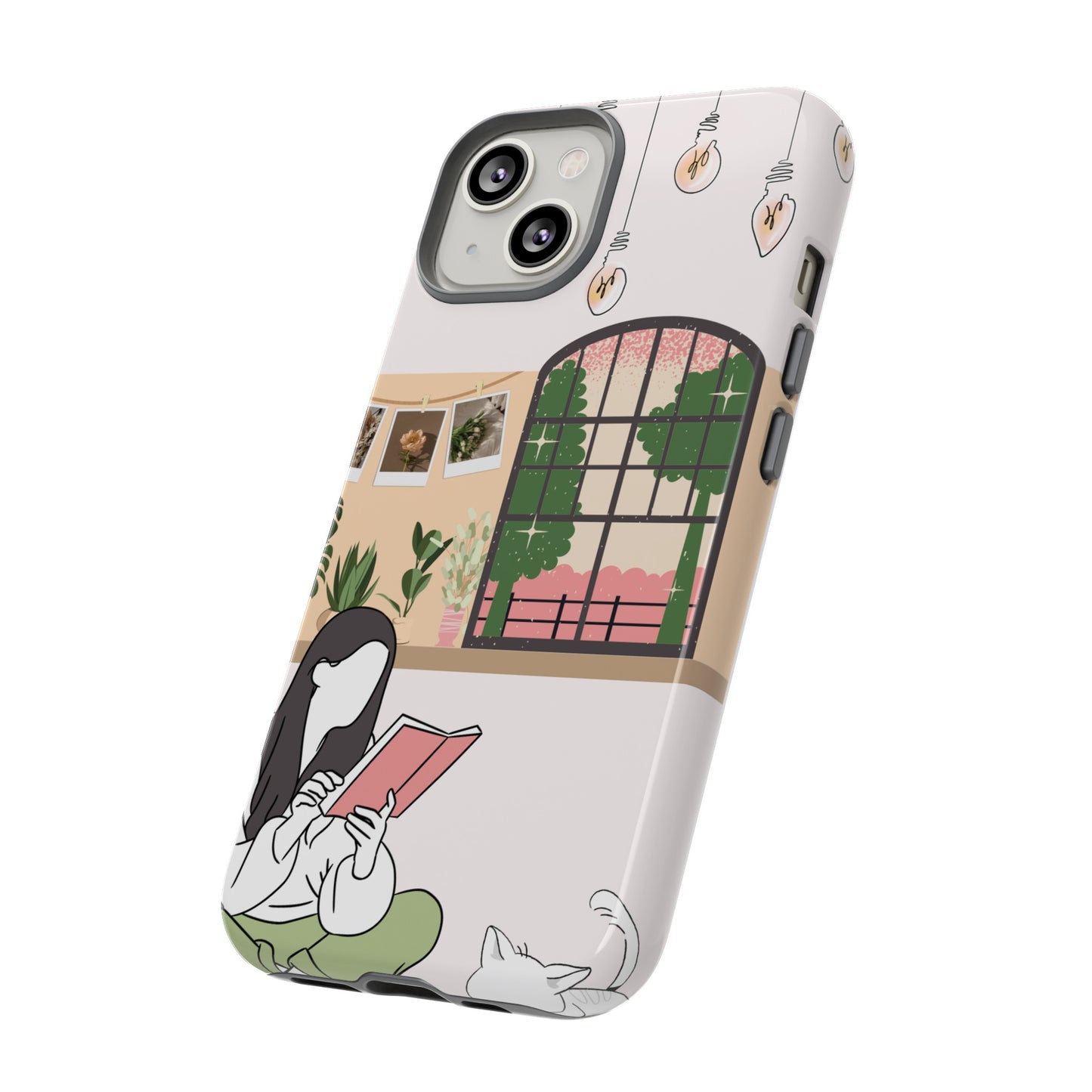 Girl and Cat Wallpaper Phone Case | iPhone 15 Plus/ Pro, 14, 13, 12| Google Pixel 7, Pro, 5| Samsung Galaxy S23 All Major Phone Models