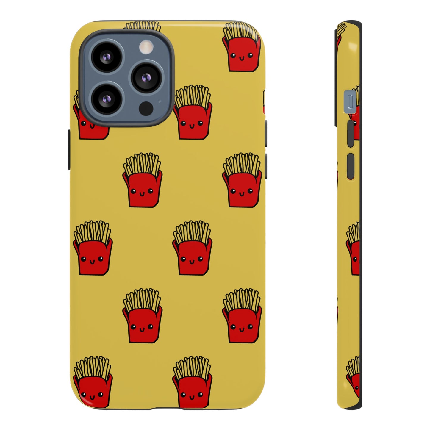 Smiling Fries Wallpaper Phone Case | iPhone 15 Plus/ Pro, 14, 13, 12| Google Pixel 7, Pro, 5| Samsung Galaxy S23 All Major Phone Models