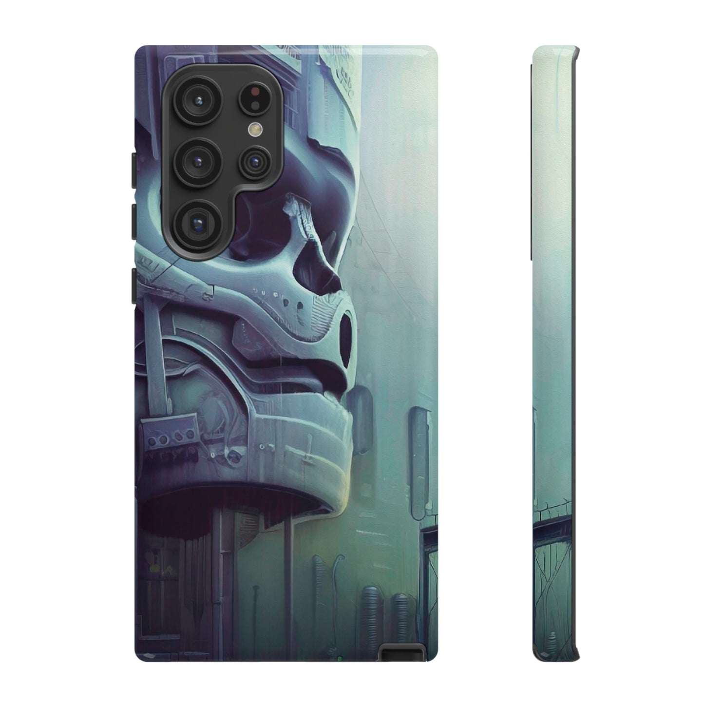 Sci-Fi Skull Wallpaper Phone Case | iPhone 15 Plus/ Pro, 14, 13, 12| Google Pixel 7, Pro, 5| Samsung Galaxy S23 All Major Phone Models