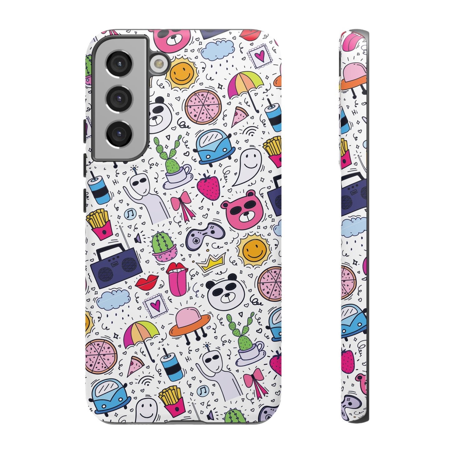 Cartoon Collage Phone Case | iPhone 15 Plus/ Pro, 14, 13, 12| Google Pixel 7, Pro, 5| Samsung Galaxy S23 All Major Phone Models