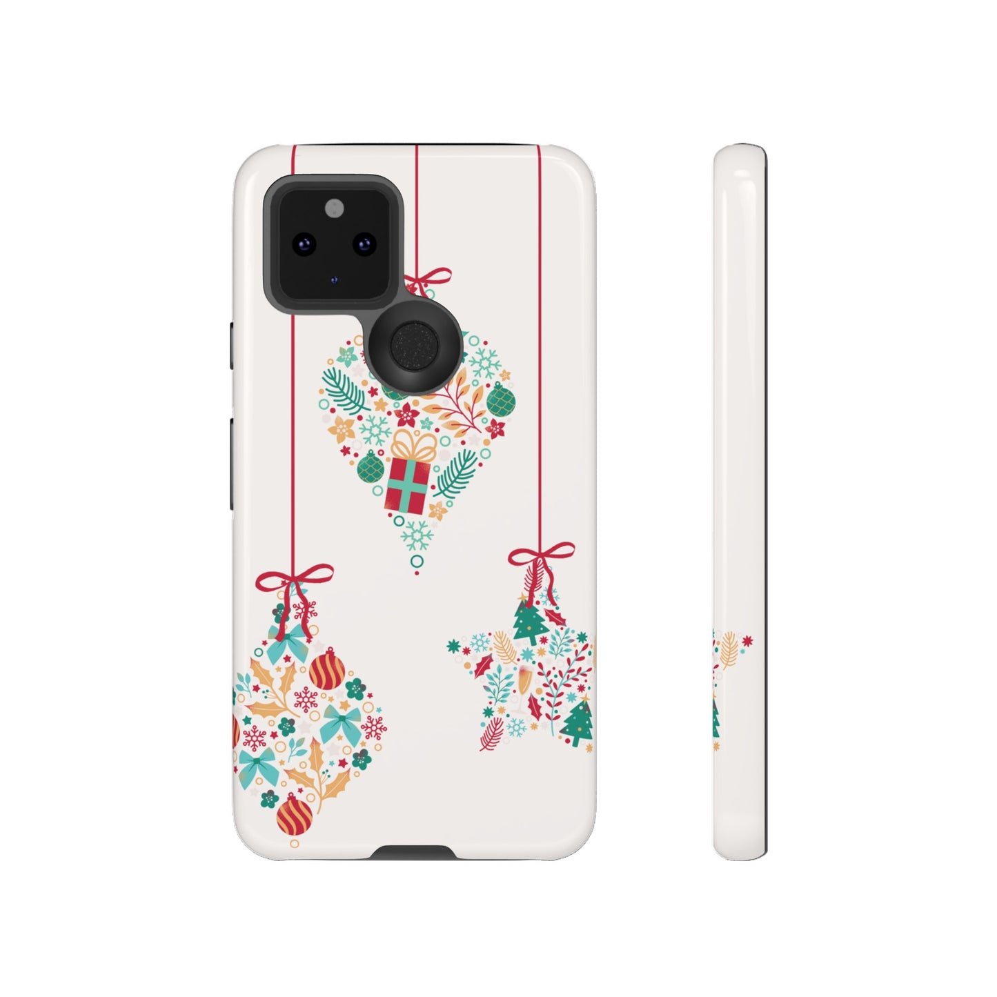 Christmas Ornaments Wallpaper Phone Case | iPhone 15 Plus/ Pro, 14, 13, 12| Google Pixel 7, Pro, 5| Samsung Galaxy S23 All Major Phone Models