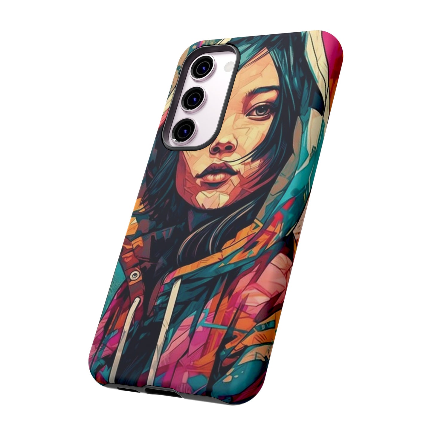 Girl Painting Wallpaper Phone Case | iPhone 15 Plus/ Pro, 14, 13, 12| Google Pixel 7, Pro, 5| Samsung Galaxy S23 All Major Phone Models