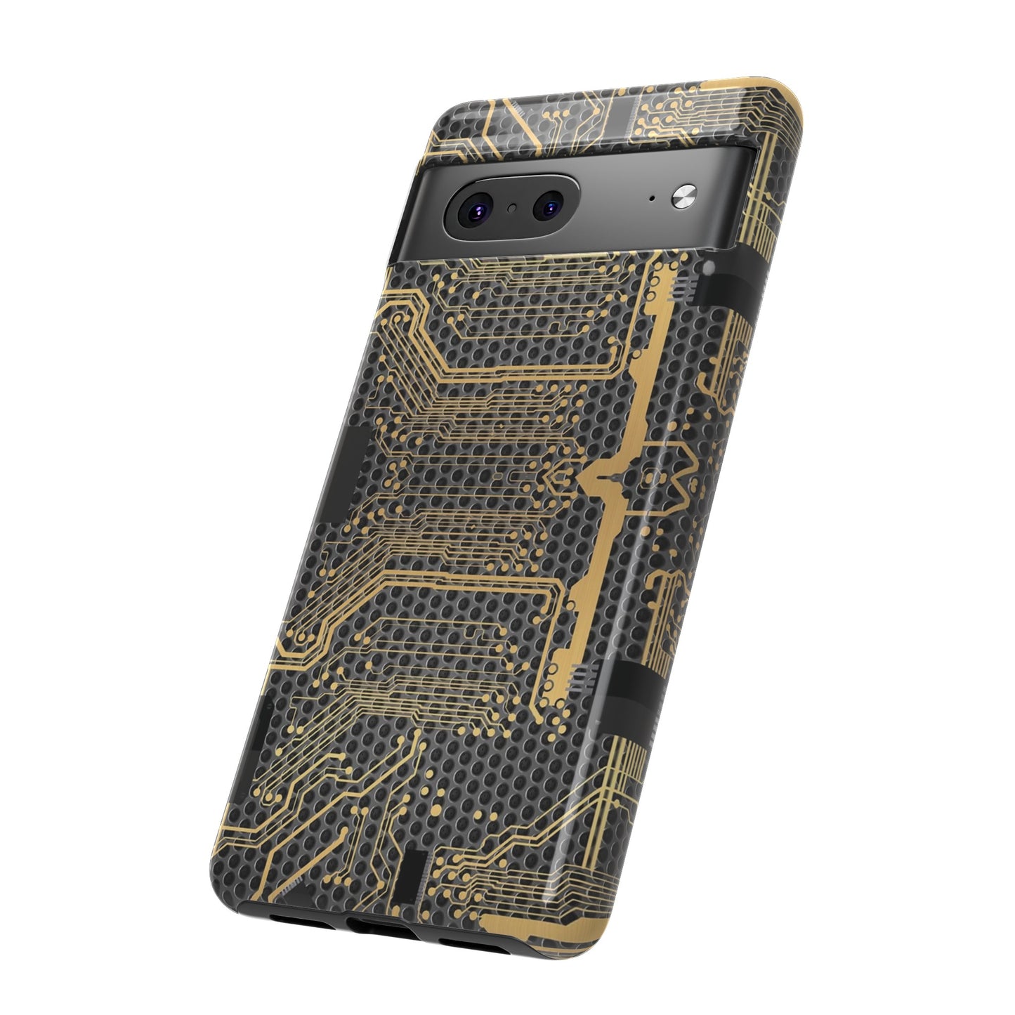 Golden Circuit Board Wallpaper Phone Case | iPhone 15 Plus/ Pro, 14, 13, 12| Google Pixel 7, Pro, 5| Samsung Galaxy S23 All Major Phone Models