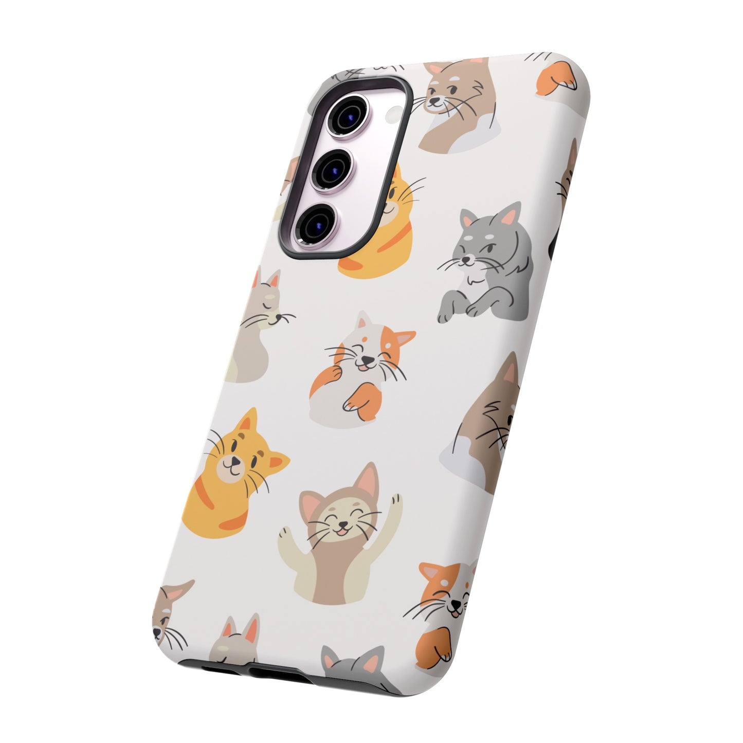 Adorable Cats Wallpaper Phone Case | iPhone 15 Plus/ Pro, 14, 13, 12| Google Pixel 7, Pro, 5| Samsung Galaxy S23 All Major Phone Models