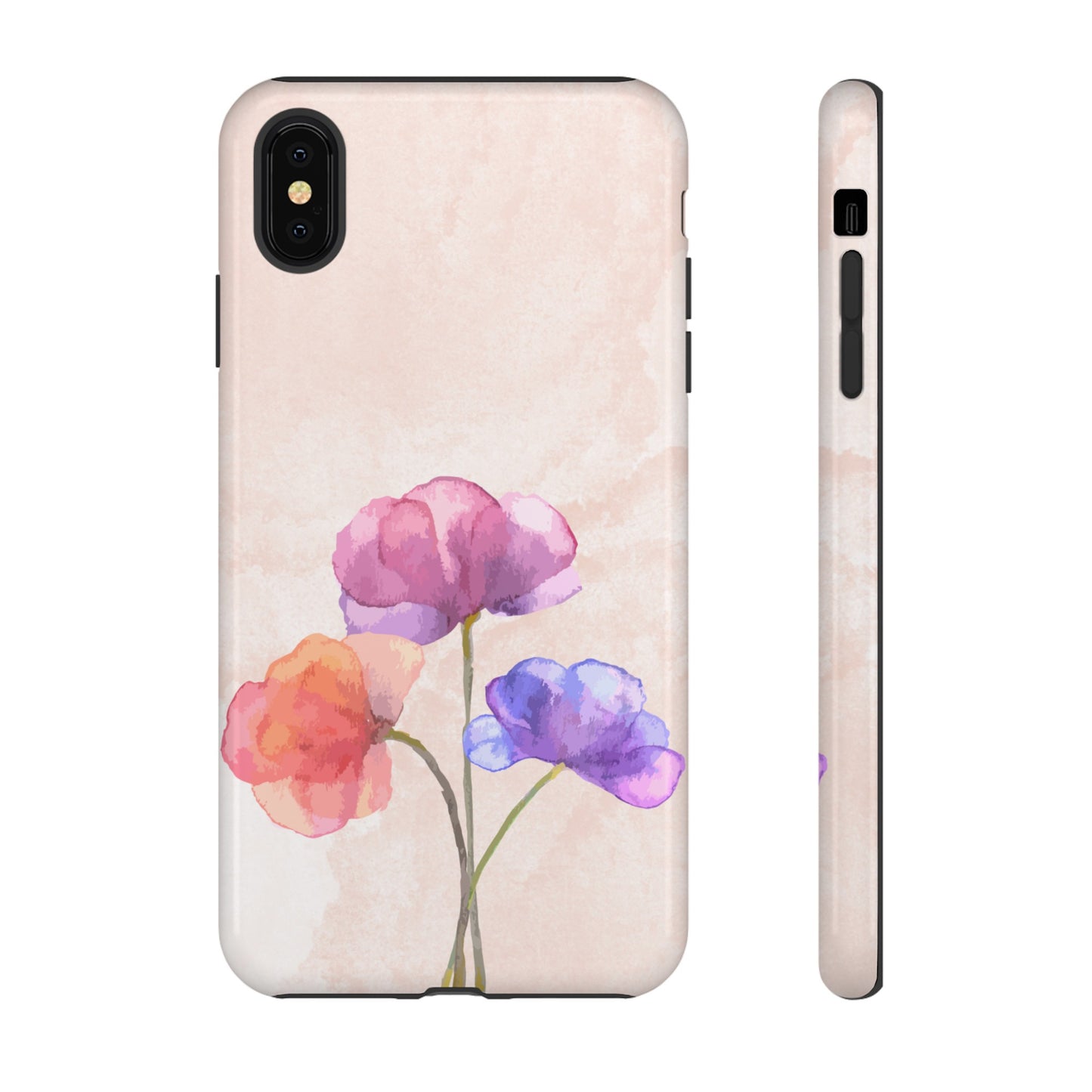 Three Flowers Wallpaper Phone Case | iPhone 15 Plus/ Pro, 14, 13, 12| Google Pixel 7, Pro, 5| Samsung Galaxy S23 All Major Phone Models