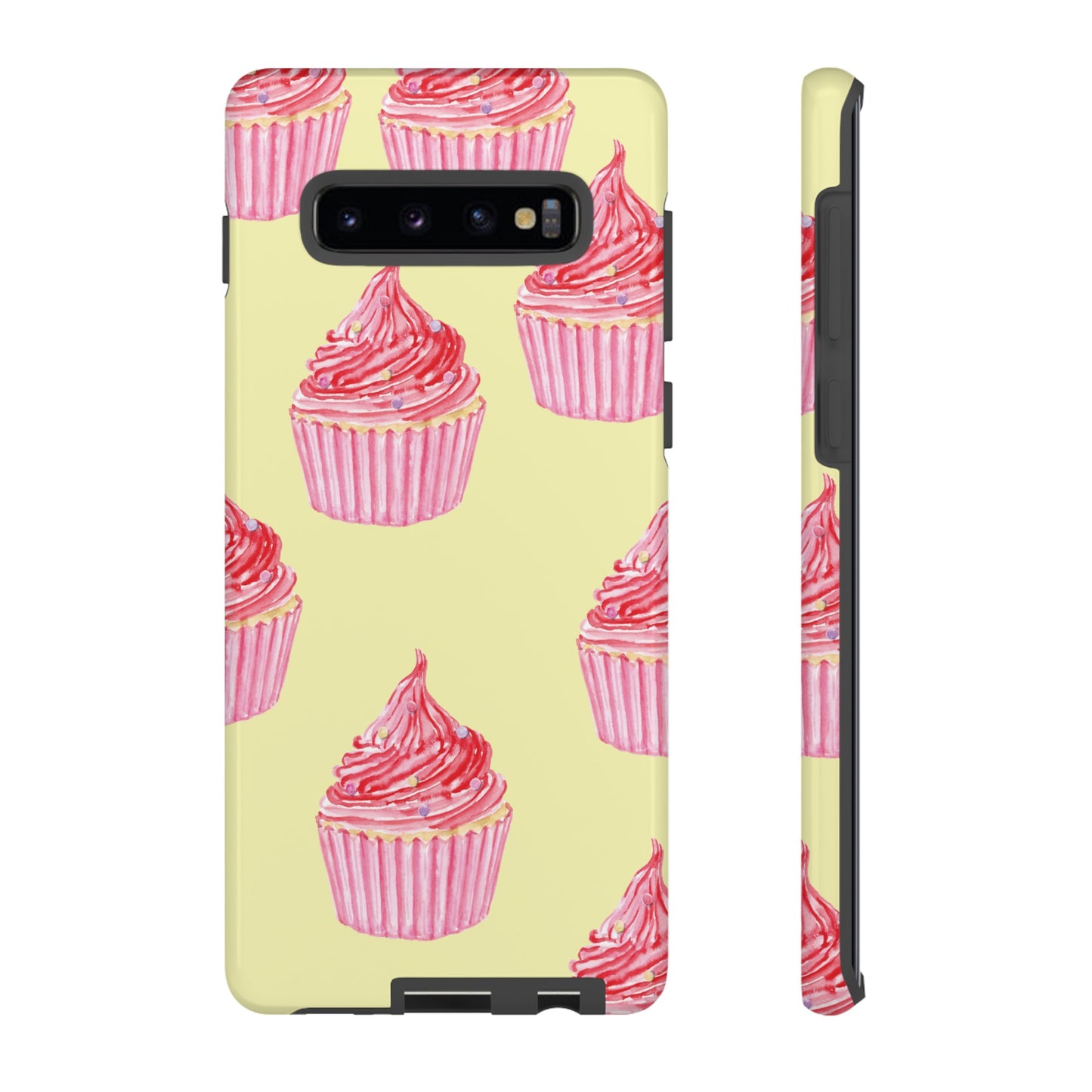 Pink Cupcake Wallpaper Phone Case | iPhone 15 Plus/ Pro, 14, 13, 12| Google Pixel 7, Pro, 5| Samsung Galaxy S23 All Major Phone Models