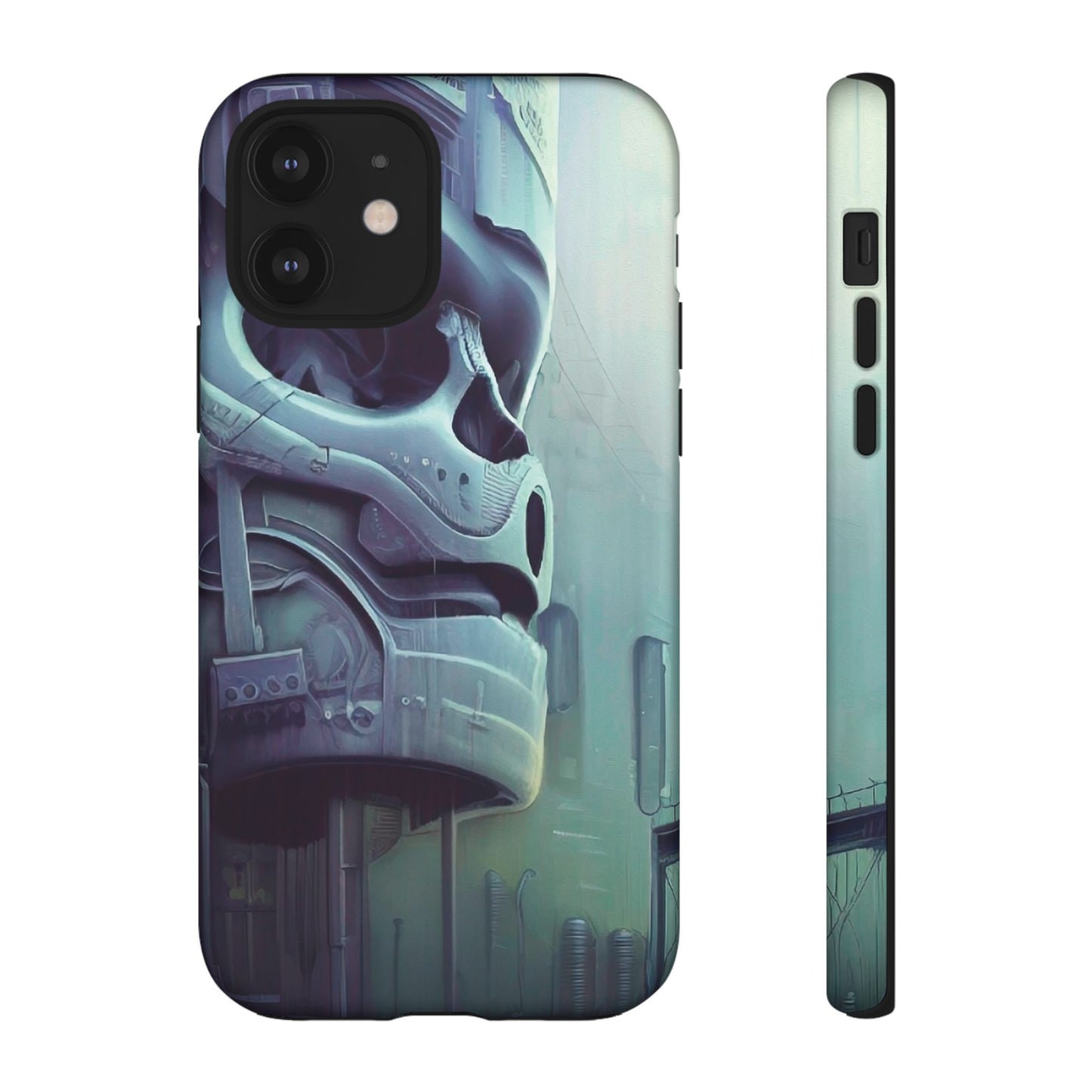 Sci-Fi Skull Wallpaper Phone Case | iPhone 15 Plus/ Pro, 14, 13, 12| Google Pixel 7, Pro, 5| Samsung Galaxy S23 All Major Phone Models