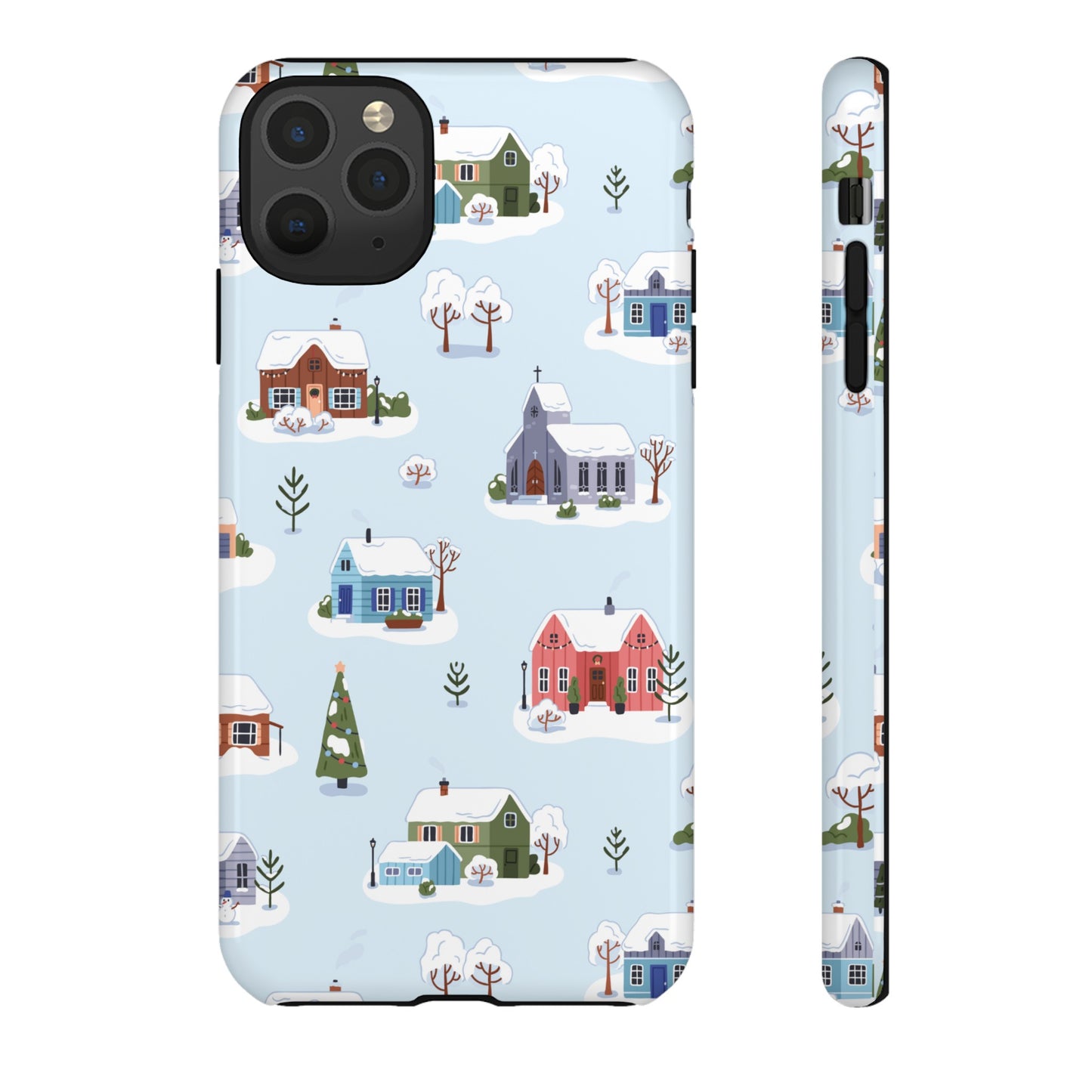 Snowy Merry Christmas Wallpaper Phone Case | iPhone 15 Plus/ Pro, 14, 13, 12| Google Pixel 7, Pro, 5| Samsung Galaxy S23 All Major Phone Models