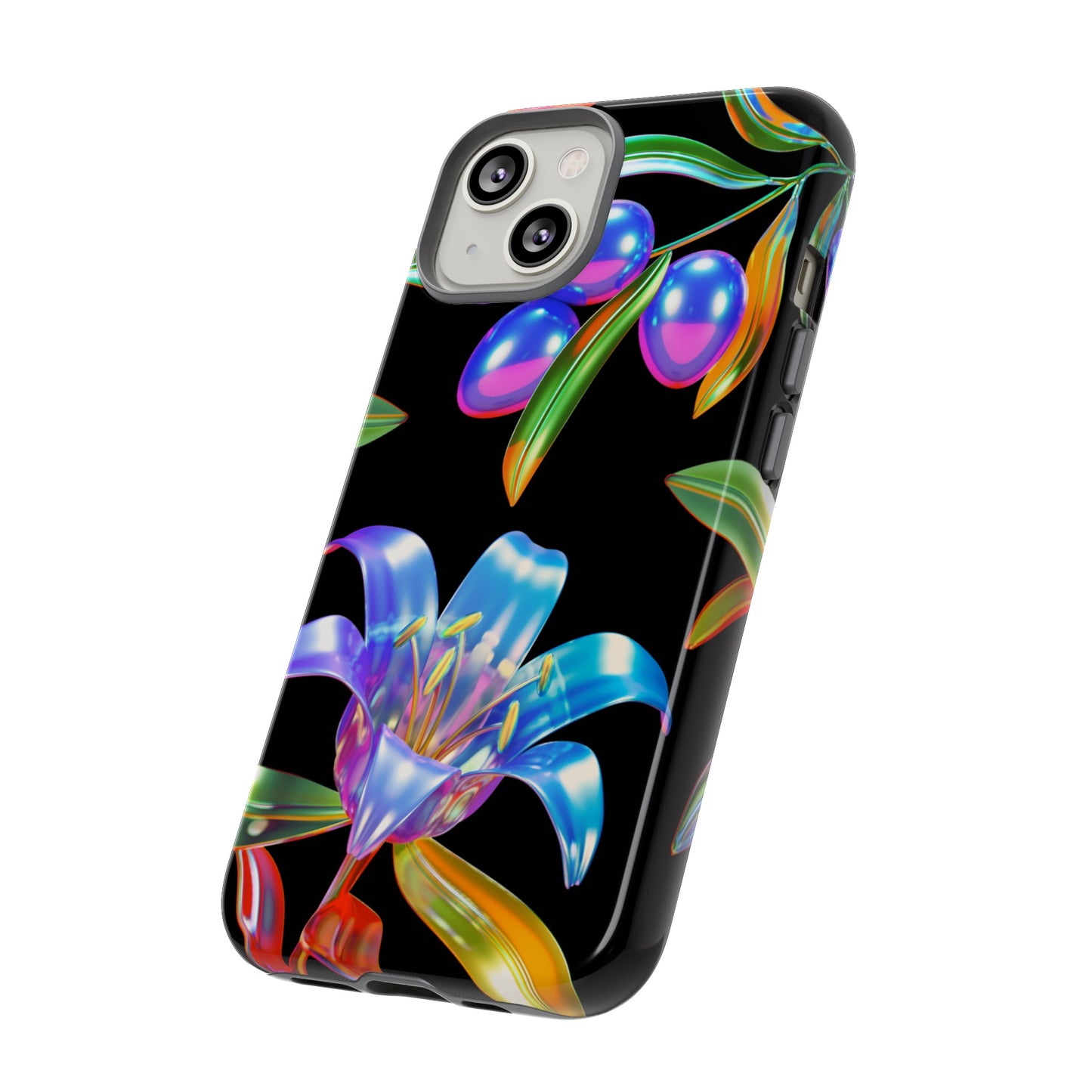 Metallic Flowers Phone Case | iPhone 15 Plus/ Pro, 14, 13, 12| Google Pixel 7, Pro, 5| Samsung Galaxy S23 All Major Phone Models