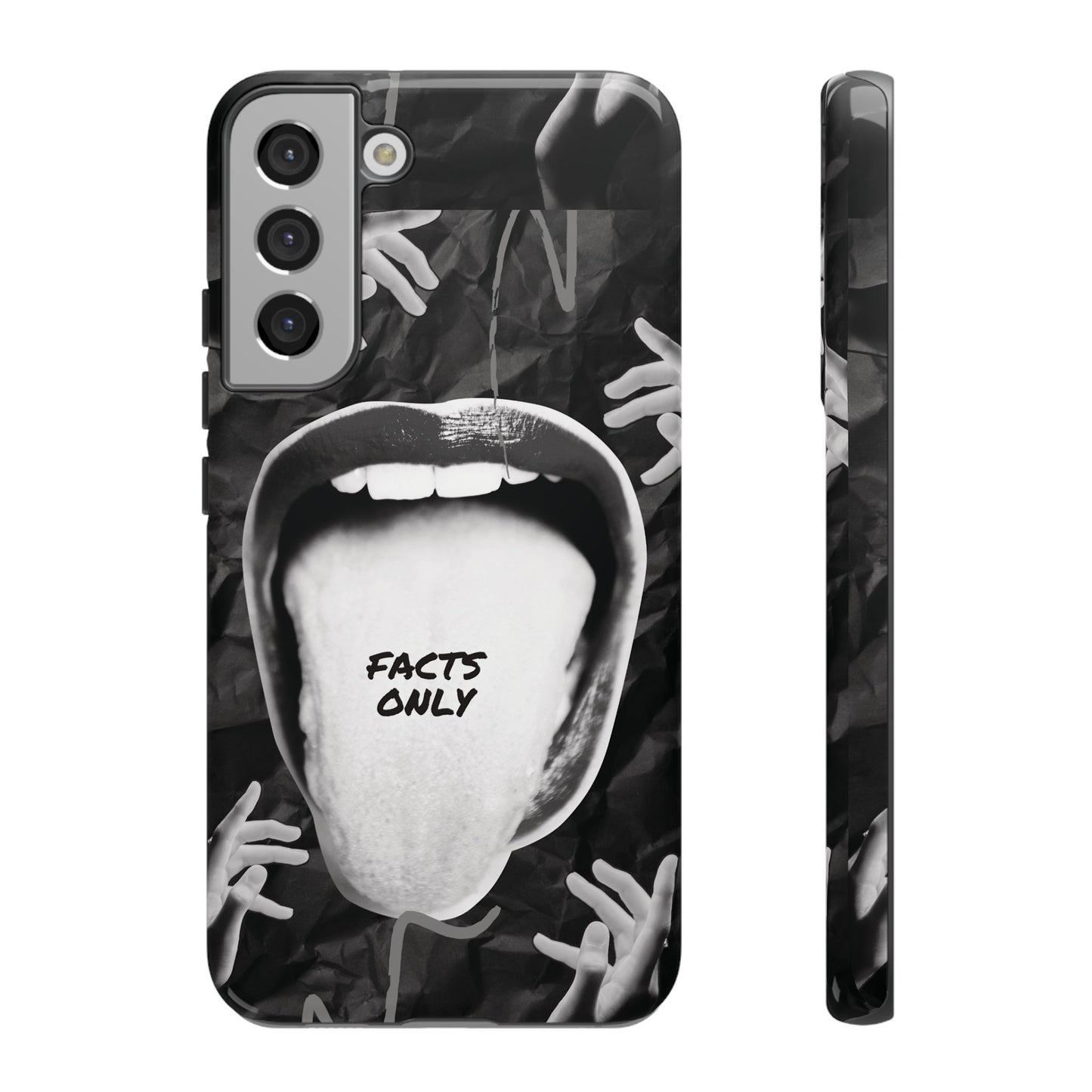 Facts Only Wallpaper Phone Case | iPhone 15 Plus/ Pro, 14, 13, 12| Google Pixel 7, Pro, 5| Samsung Galaxy S23 All Major Phone Models