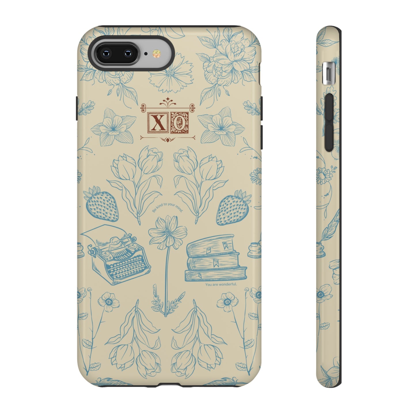 Typewriter Among The Flowers Phone Case | iPhone 15 Plus/ Pro, 14, 13, 12| Google Pixel 7, Pro, 5| Samsung Galaxy S23 All Major Phone Models