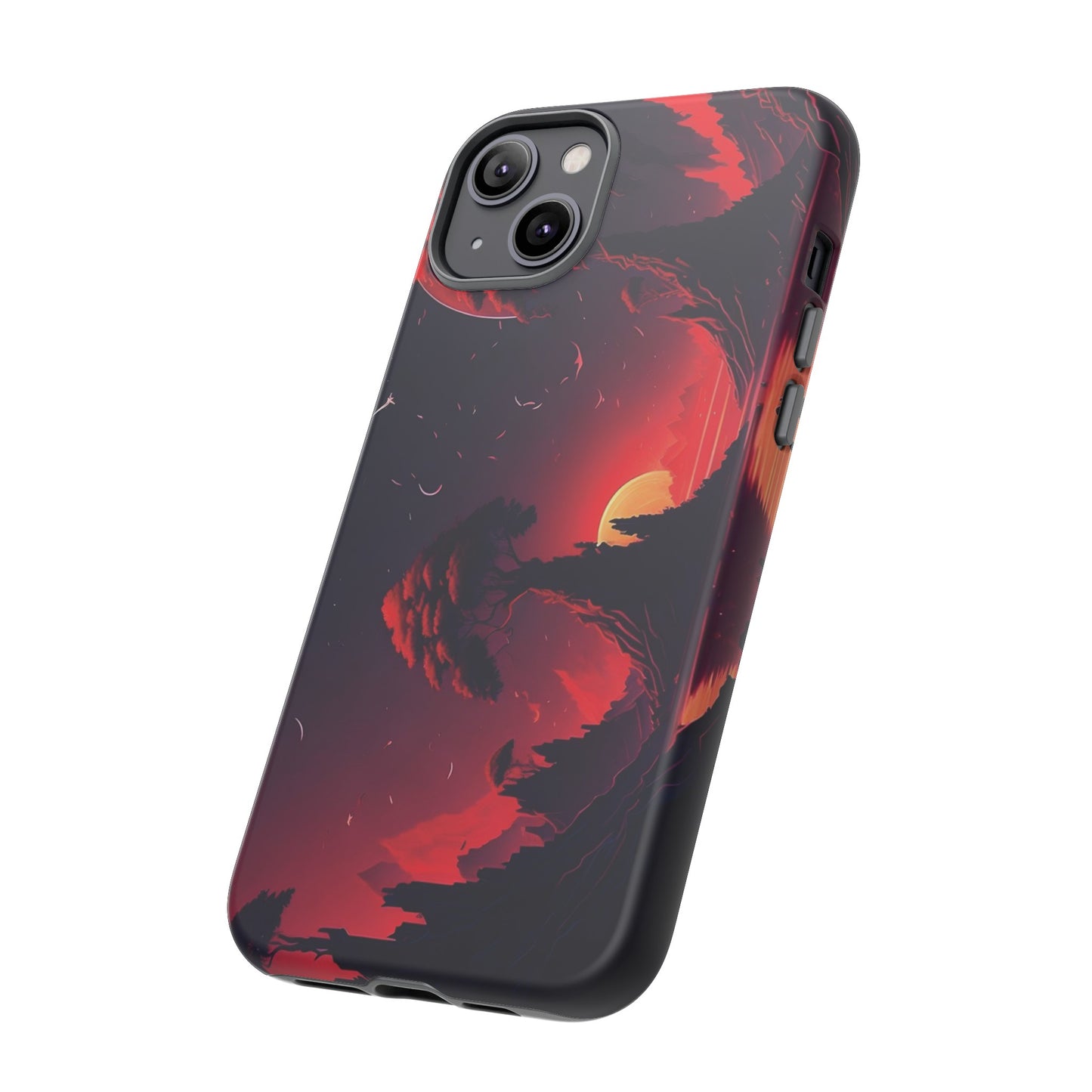 Red Sunset Wallpaper Phone Case | iPhone 15 Plus/ Pro, 14, 13, 12| Google Pixel 7, Pro, 5| Samsung Galaxy S23 All Major Phone Models