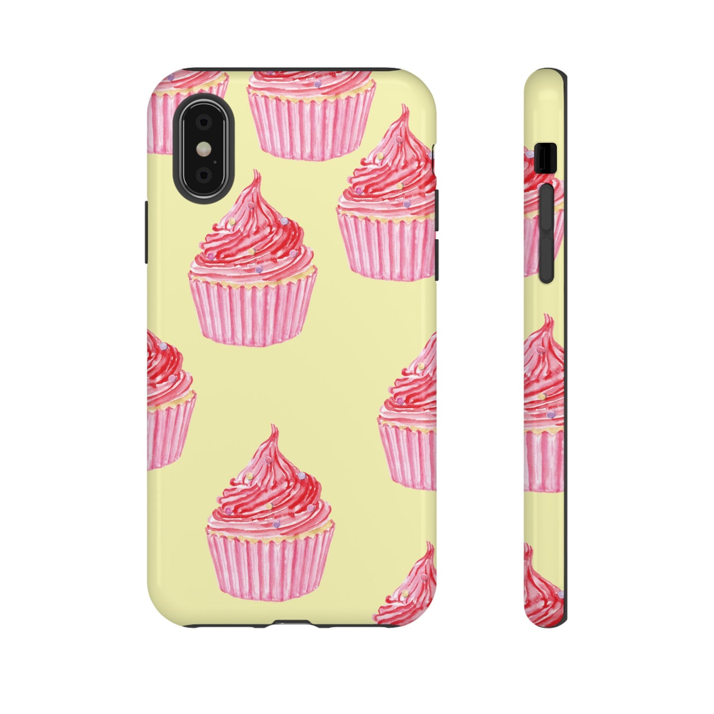 Pink Cupcake Wallpaper Phone Case | iPhone 15 Plus/ Pro, 14, 13, 12| Google Pixel 7, Pro, 5| Samsung Galaxy S23 All Major Phone Models