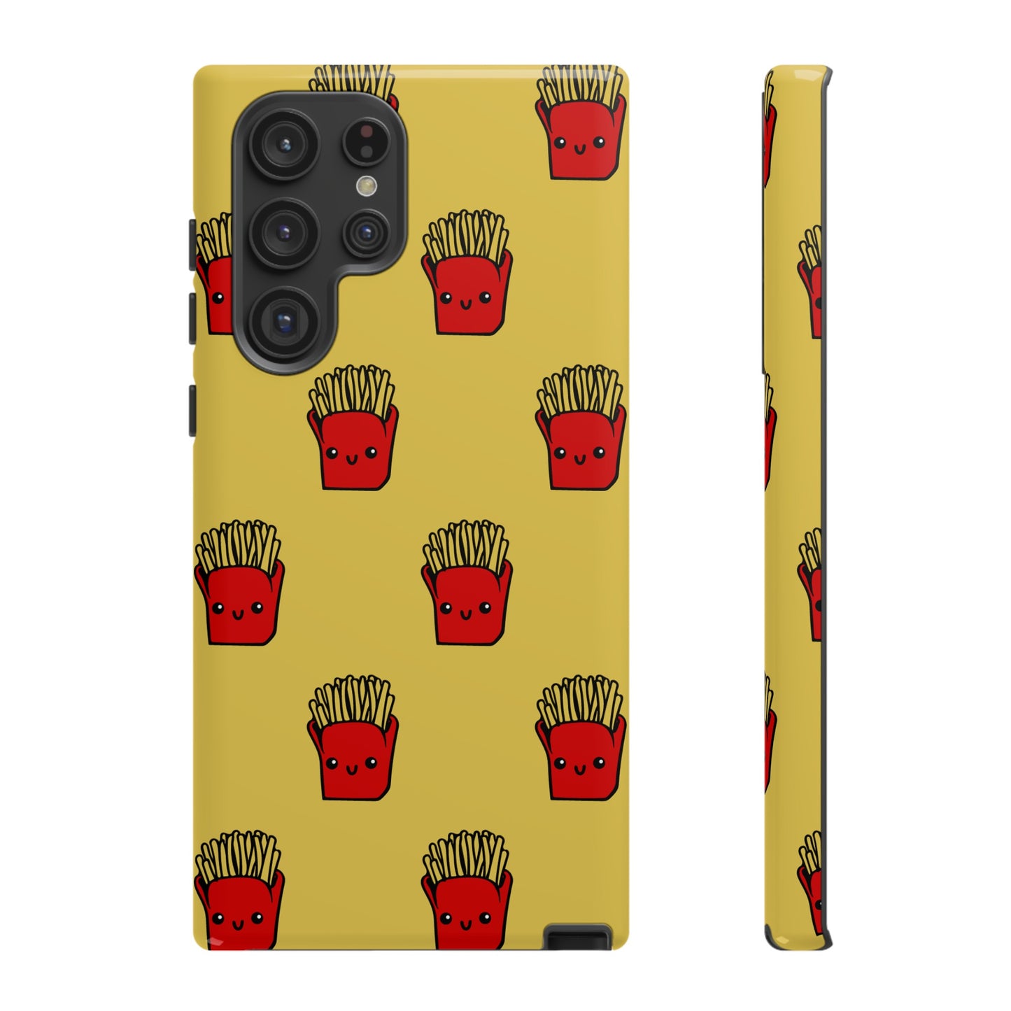 Smiling Fries Wallpaper Phone Case | iPhone 15 Plus/ Pro, 14, 13, 12| Google Pixel 7, Pro, 5| Samsung Galaxy S23 All Major Phone Models