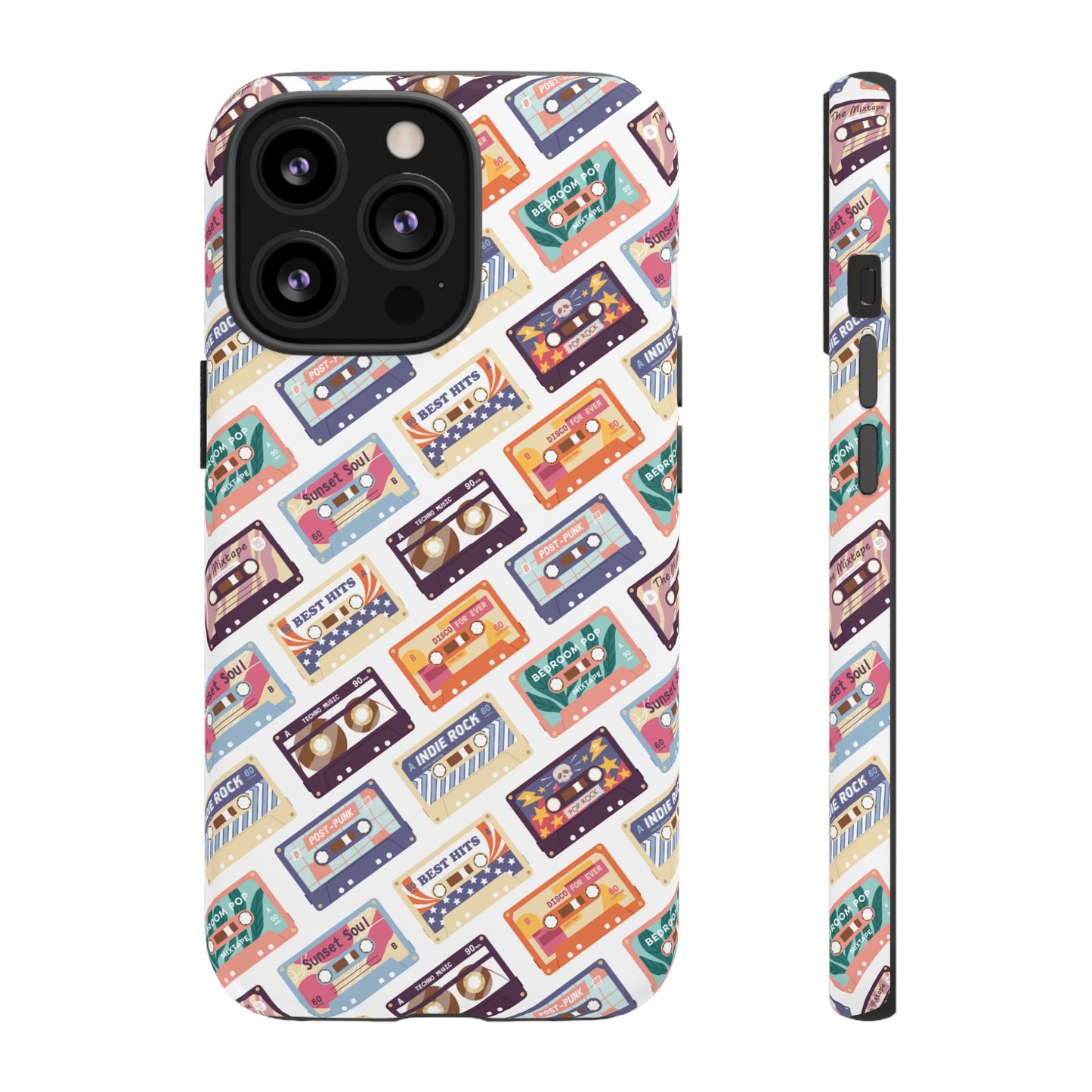 Retro Cassettes Phone Case | iPhone 15 Plus/ Pro, 14, 13, 12| Google Pixel 7, Pro, 5| Samsung Galaxy S23 All Major Phone Models