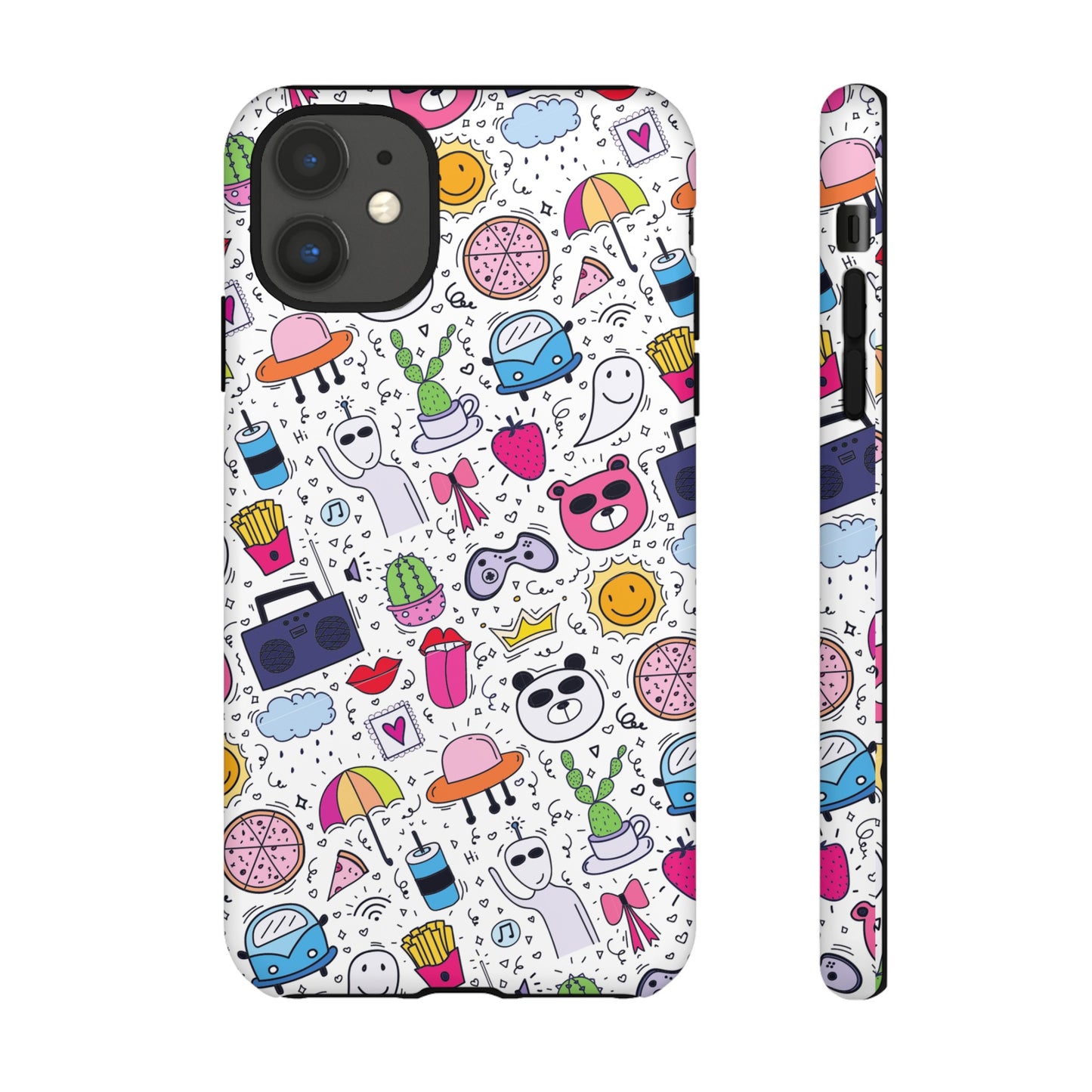 Cartoon Collage Phone Case | iPhone 15 Plus/ Pro, 14, 13, 12| Google Pixel 7, Pro, 5| Samsung Galaxy S23 All Major Phone Models