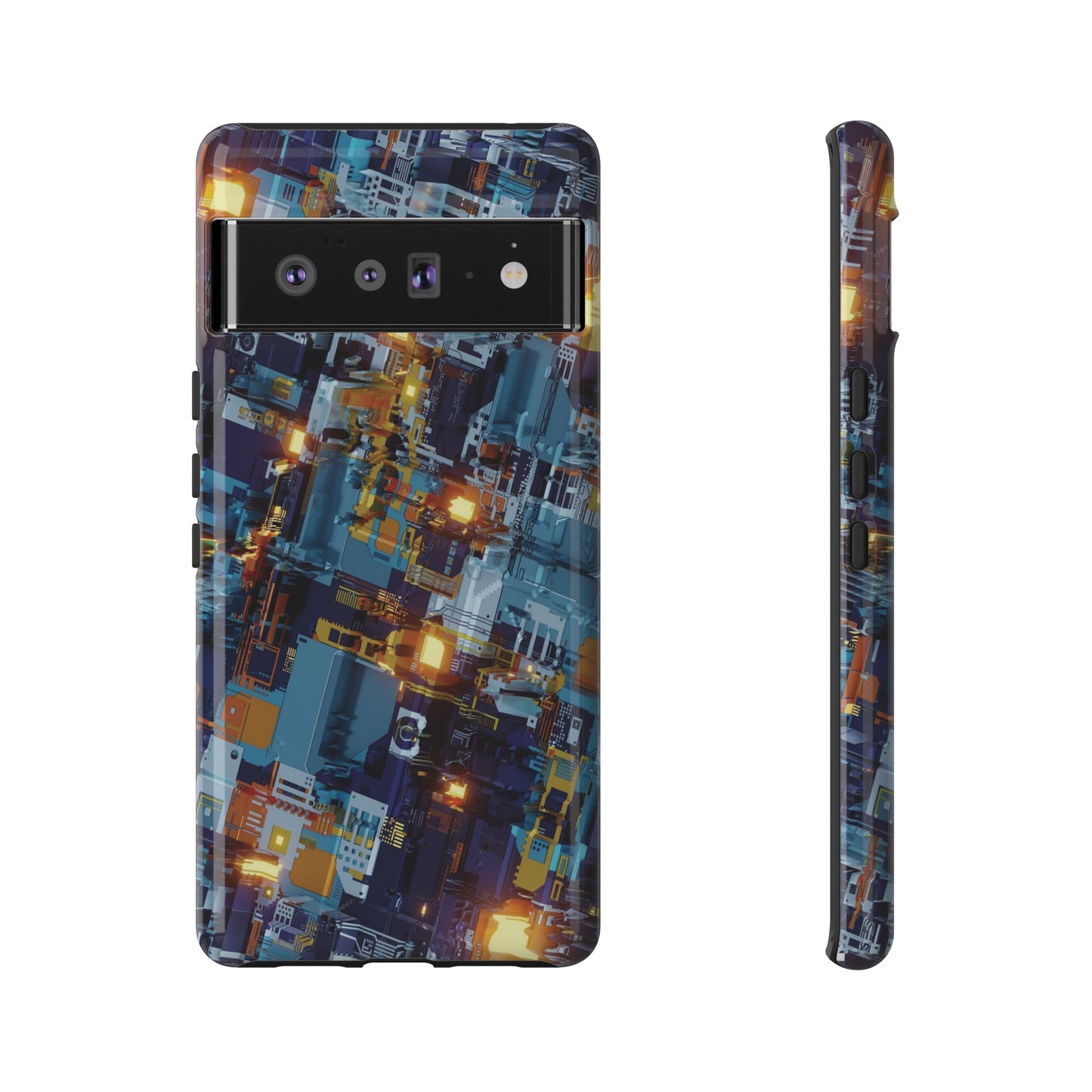 Computer Circuit Board Wallpaper Phone Case | iPhone 15 Plus/ Pro, 14, 13, 12| Google Pixel 7, Pro, 5| Samsung Galaxy S23 All Major Phone Models