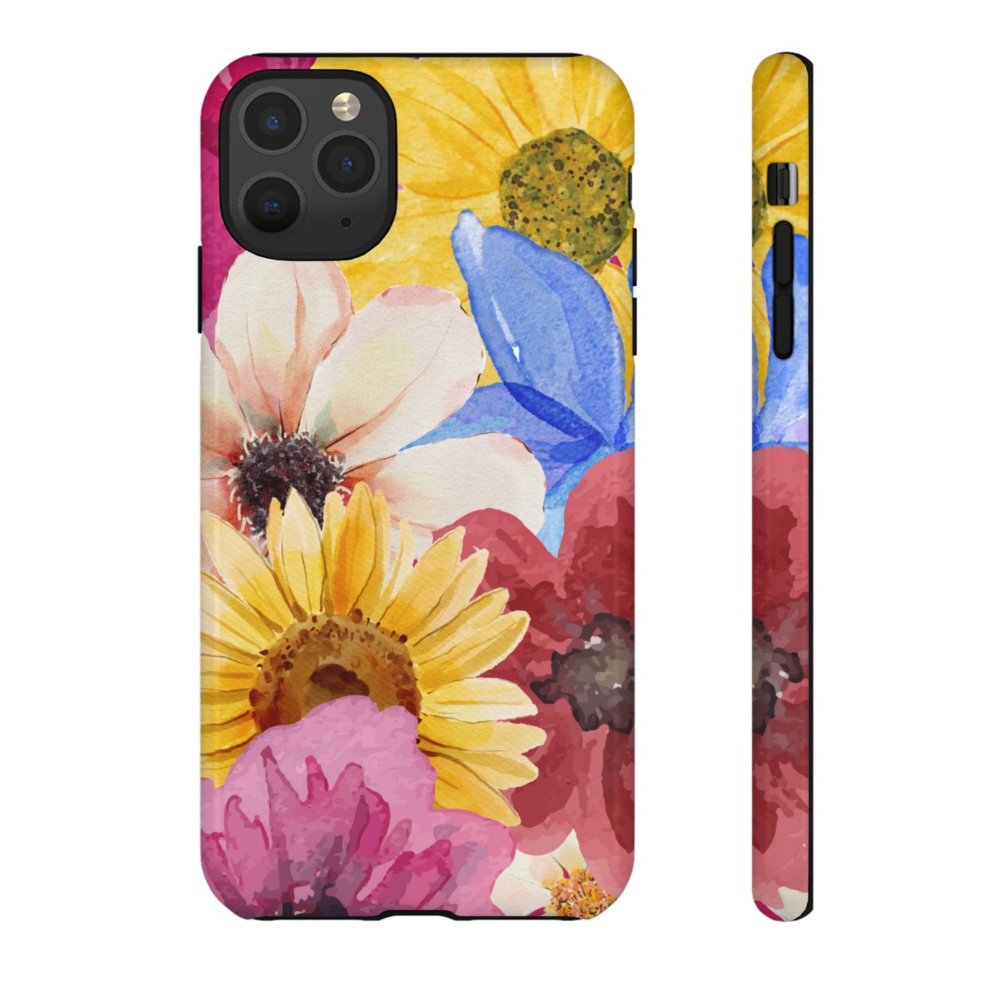 Overlapping Flowers Wallpaper Phone Case | iPhone 15 Plus/ Pro, 14, 13, 12| Google Pixel 7, Pro, 5| Samsung Galaxy S23 All Major Phone Models