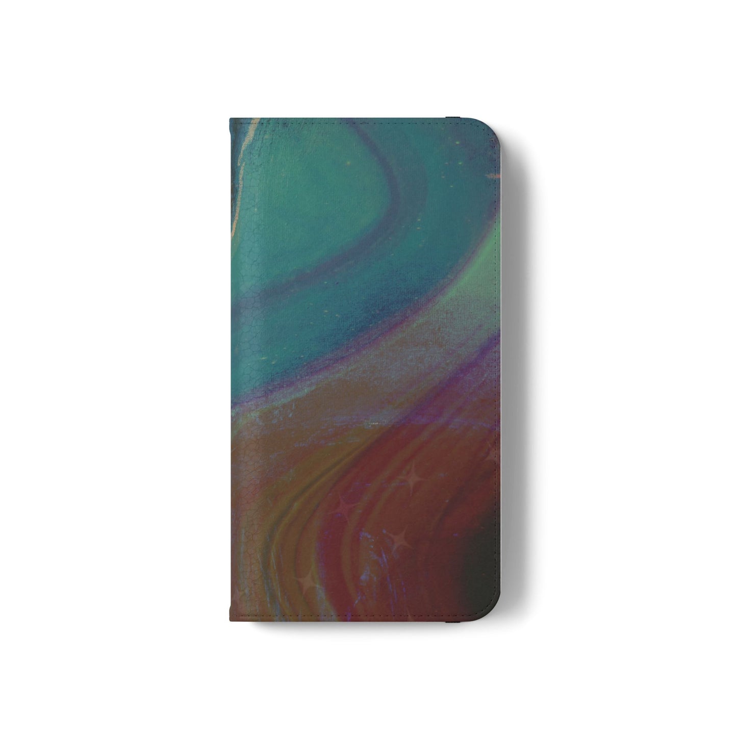 Abstract Resin Swirl Folio Flip Case | Credit Card Holder| iPhone 13, 12, 11| Samsung S22 & S21